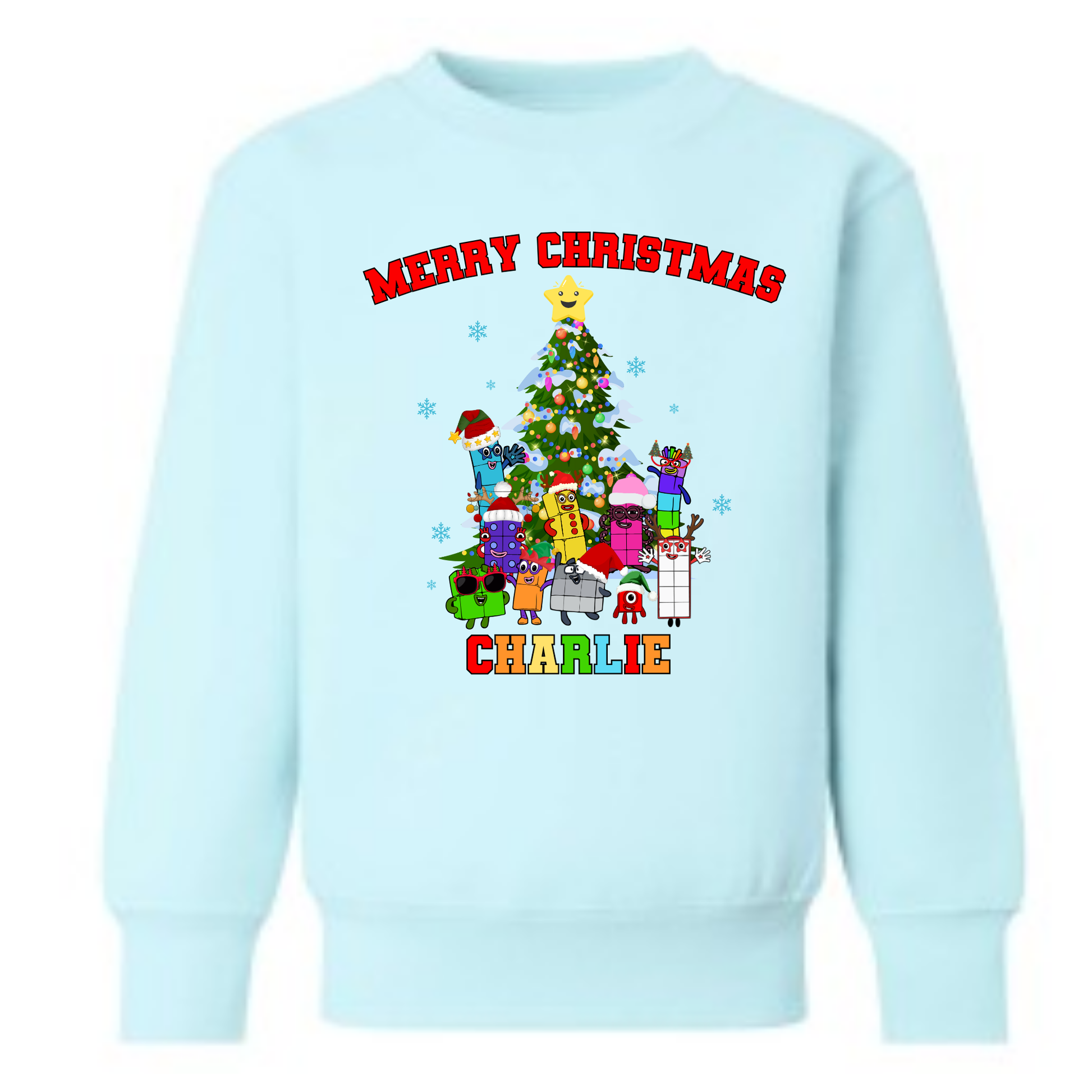 Deck your kids in festive magic with a Numberblocks Christmas sweatshirt! Keep them snug and stylish for all holiday fun. Perfect personalised cheer!