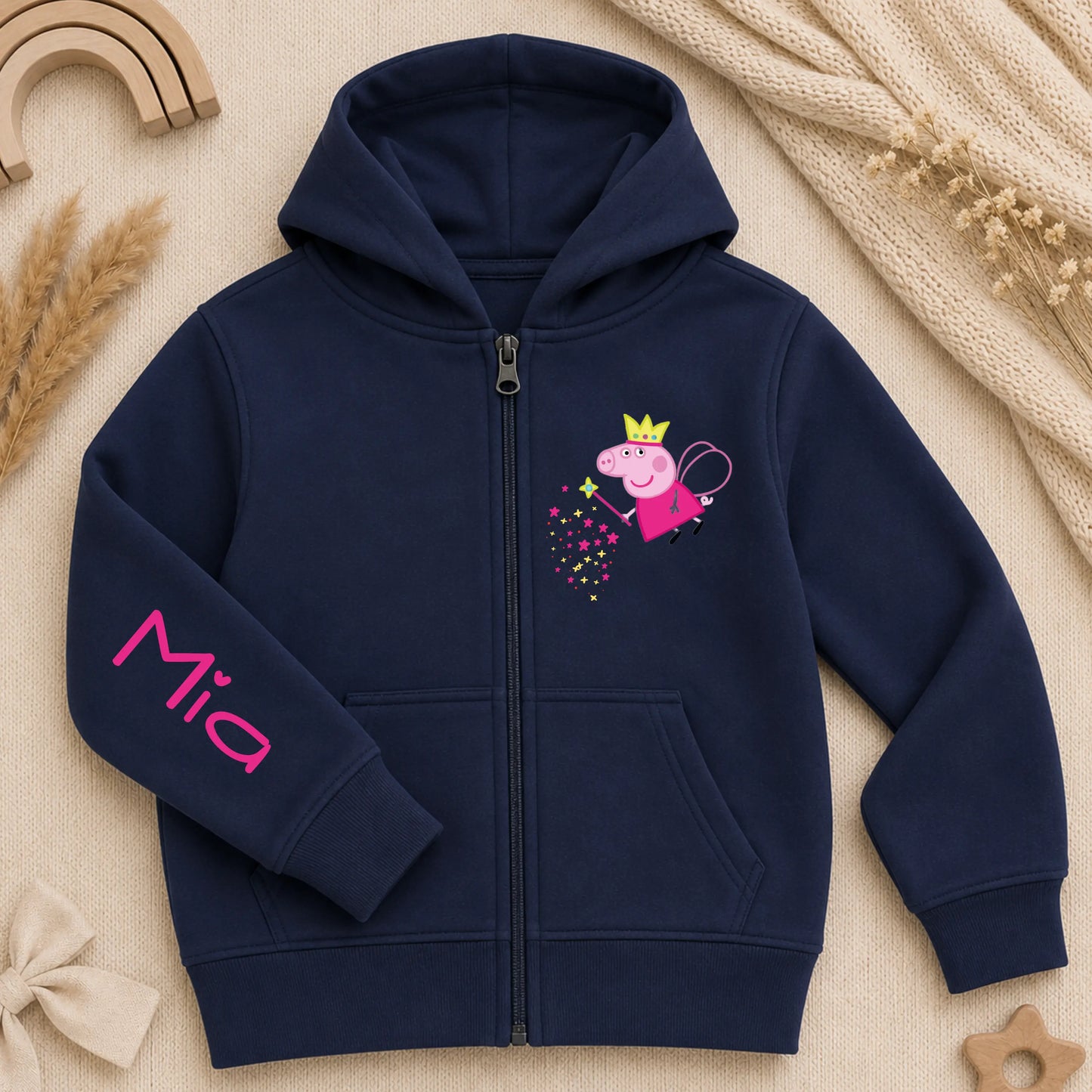 Girls Personalised Peppa Pig Hoodie for Everyday Wear AishaBaileyDesigns