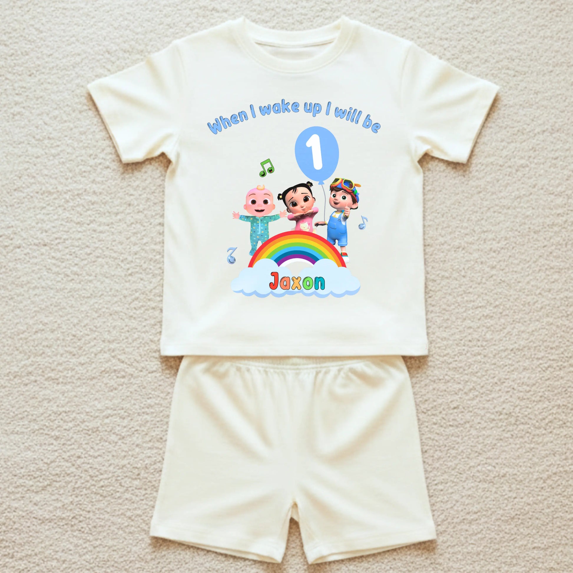 Personalised Cocomelon Short Birthday Pyjamas: Boys Short Birthday PJs AishaBaileyDesigns