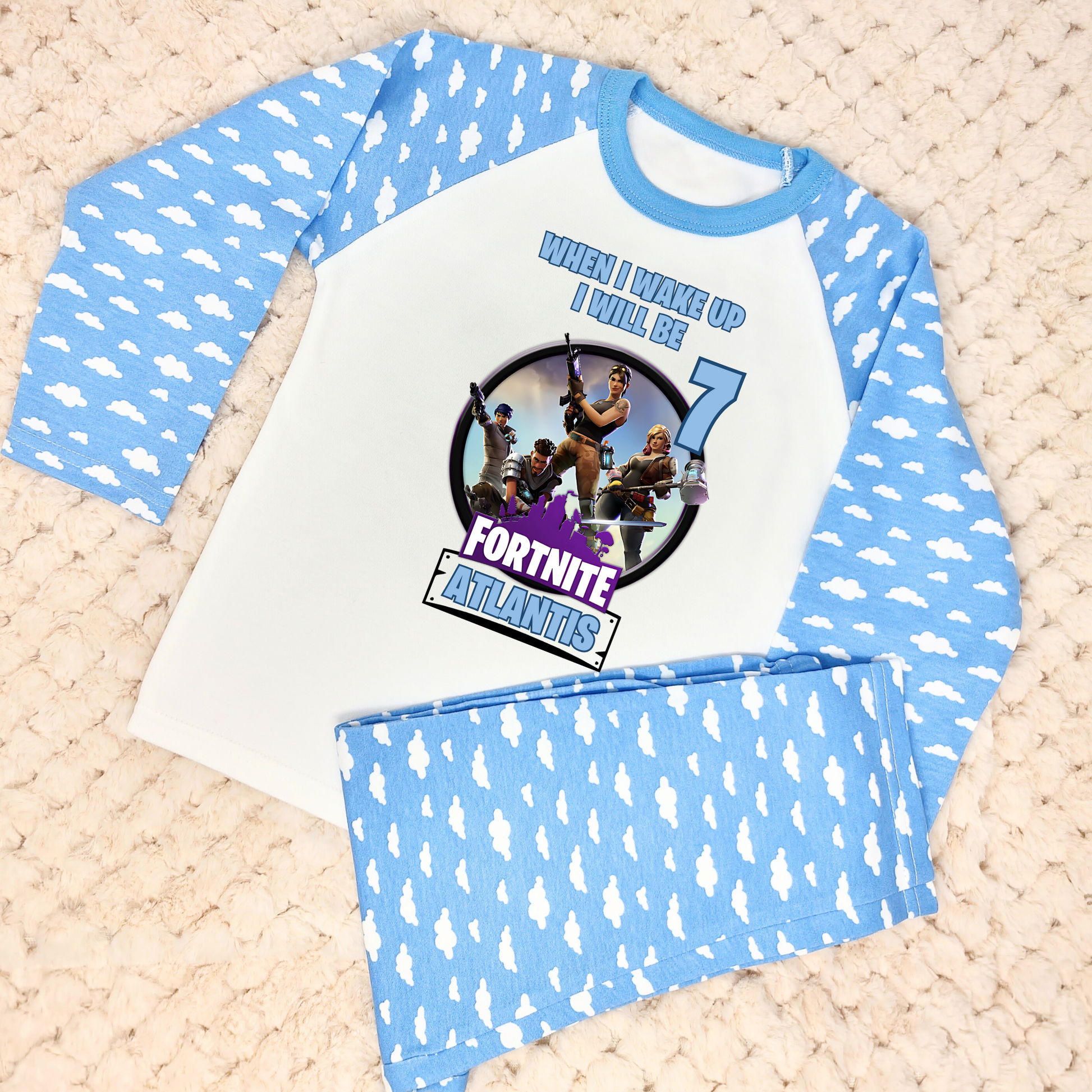 Birthday Pyjamas for Boys: Customised Fortnight Gamers' Birthday PJs