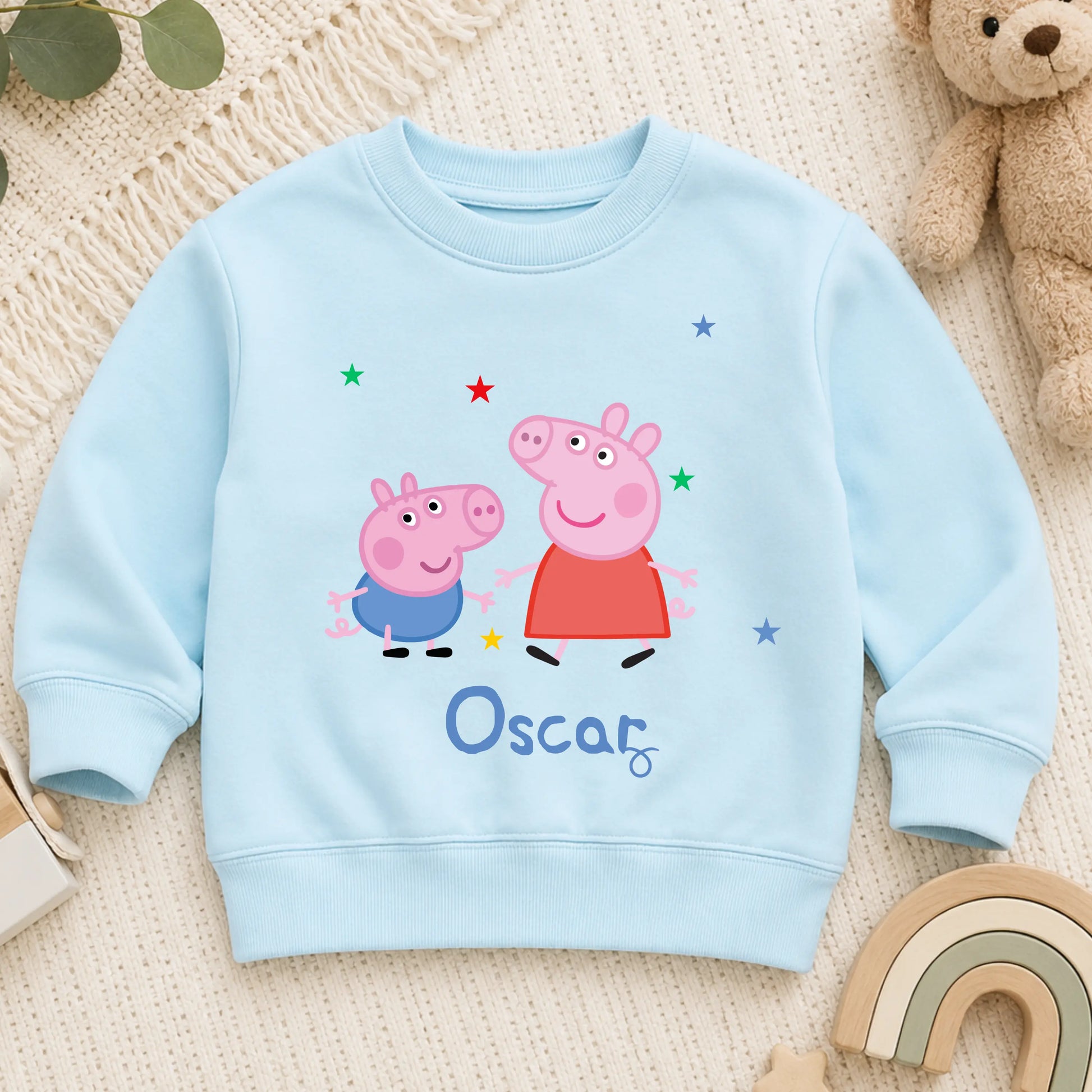 Personalised Peppa and George Sweatshirt for Boys for Everyday Wear AishaBaileyDesigns