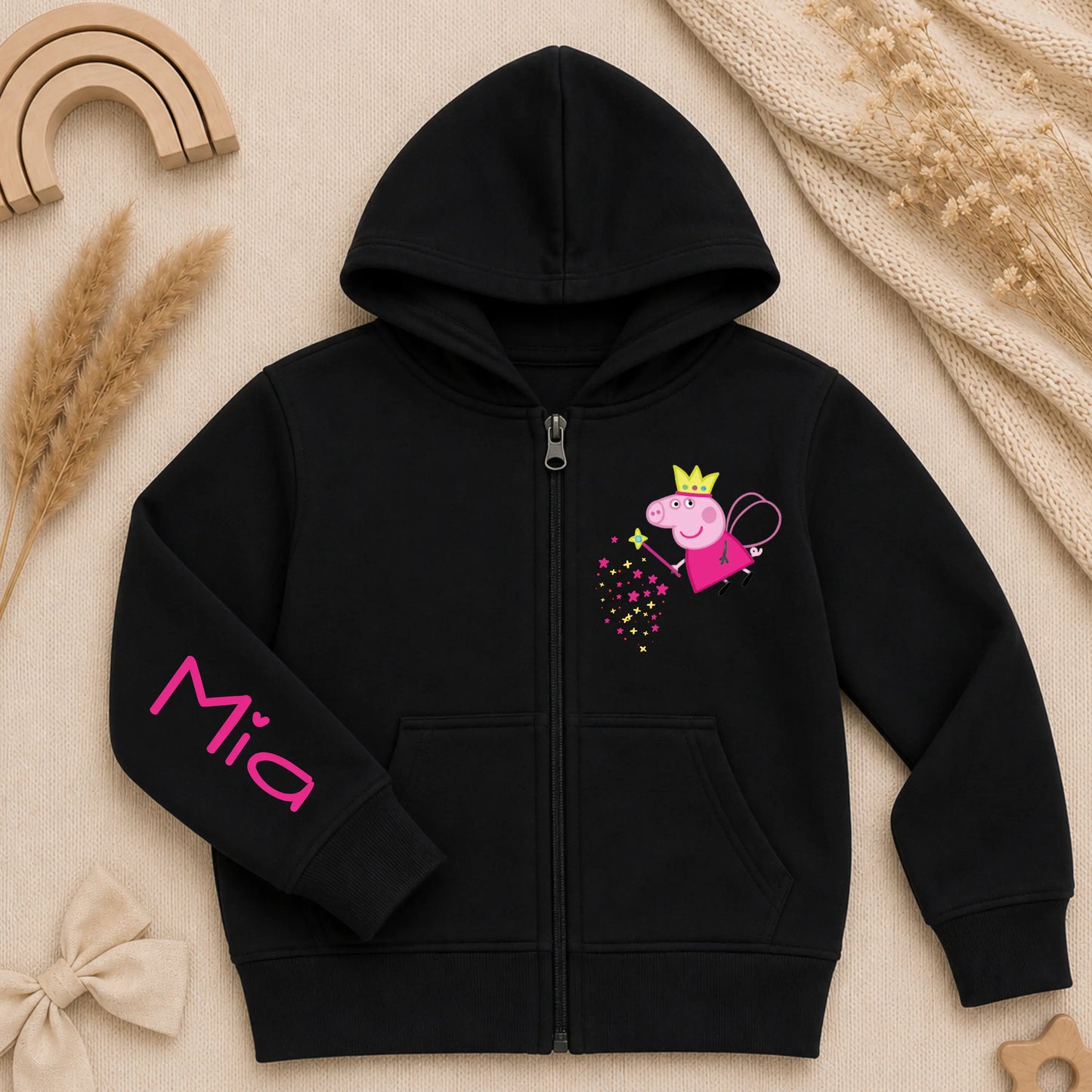 Girls Personalised Peppa Pig Hoodie for Everyday Wear AishaBaileyDesigns