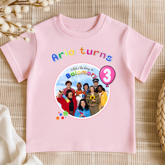 Girls Personalised Balamory Birthday T-Shirt AishaBaileyDesigns