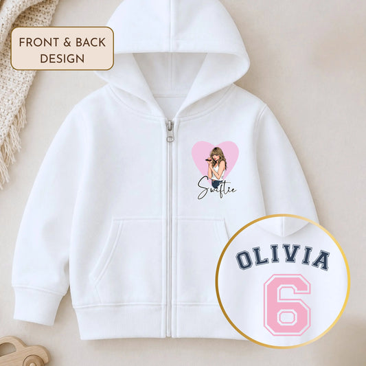 Girls Personalised Taylor Swift Hoodie - Little Swifie Edition AishaBaileyDesigns