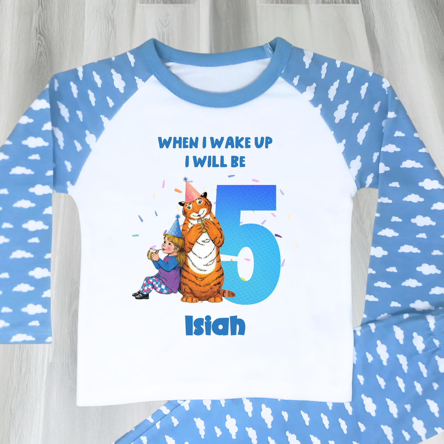 Personalised The Tiger Who Came For Tea Birthday Pyjamas for Boys
