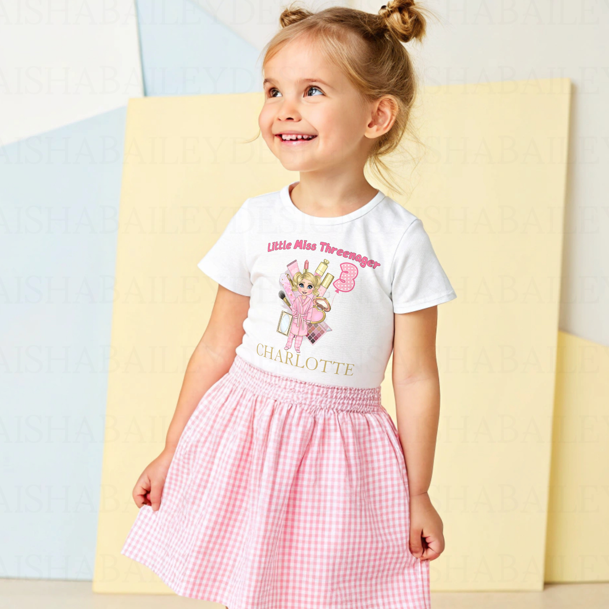 Threenager toddler t-shirt, toddler personalised teeshirt, third birthday tee, personalised 3rd, little miss threenager tee