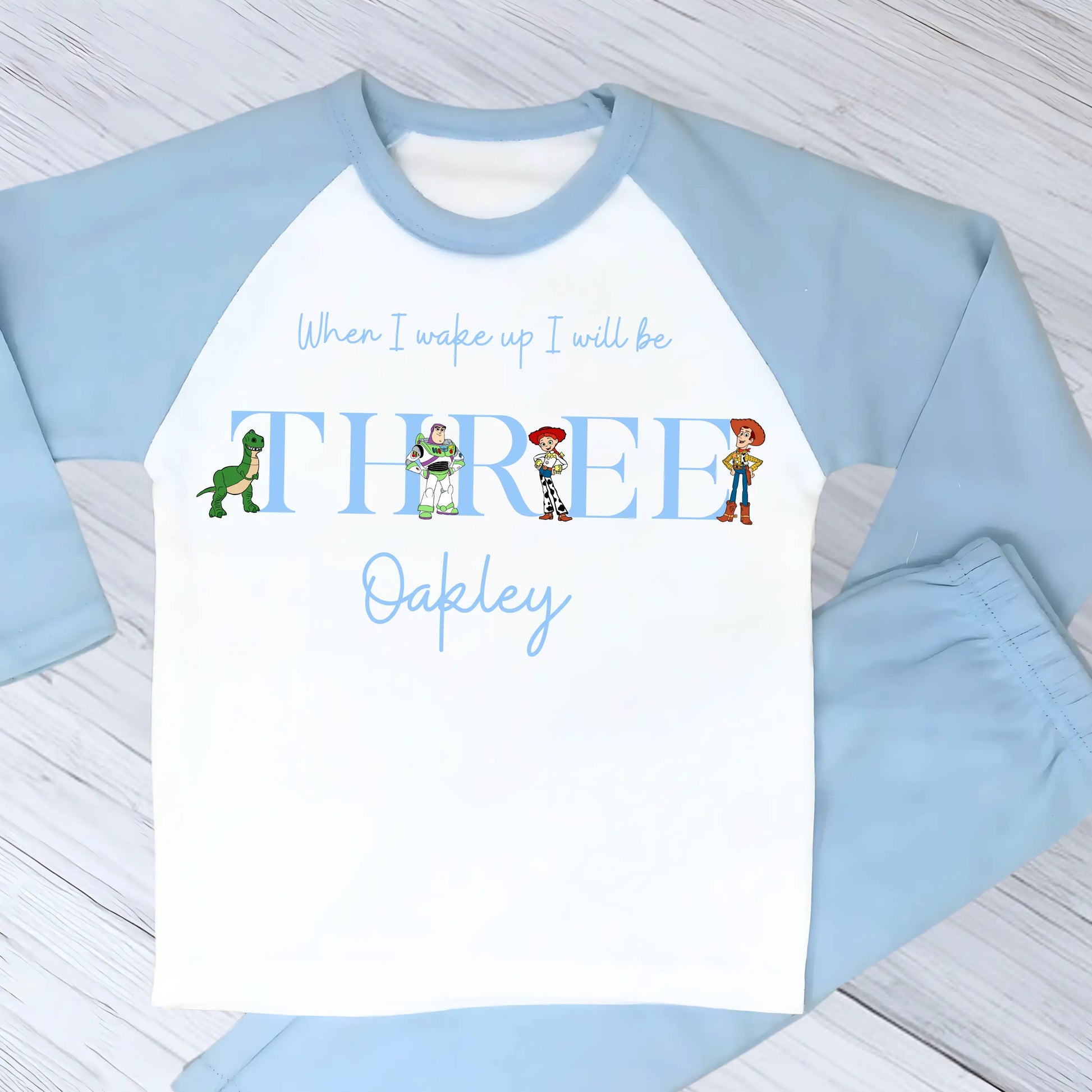 Personalised Toy Story Birthday Pyjamas for Boys – When I Wake Up I Will Be Birthday PJs AishaBaileyDesigns