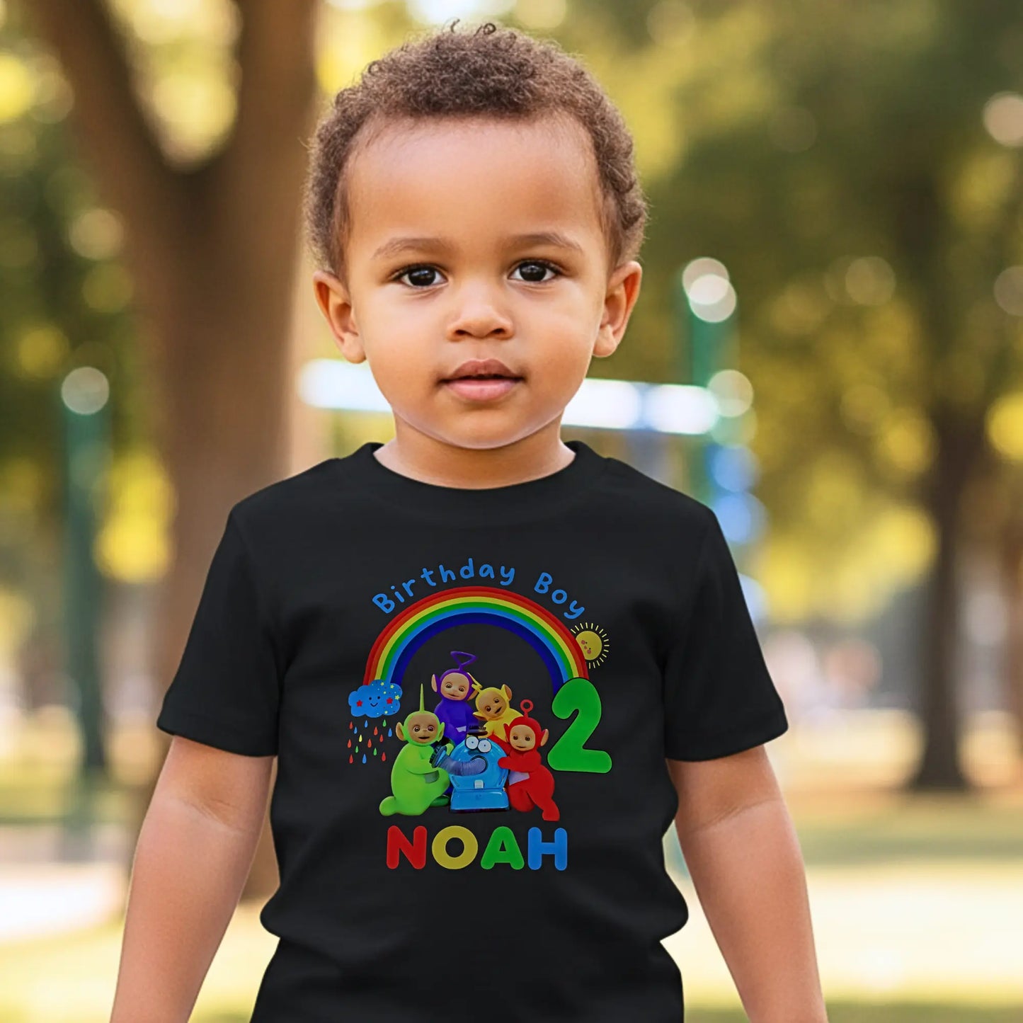 Boys Teletubbies Birthday T-shirt  with Personalisation - any name and age AishaBaileyDesigns