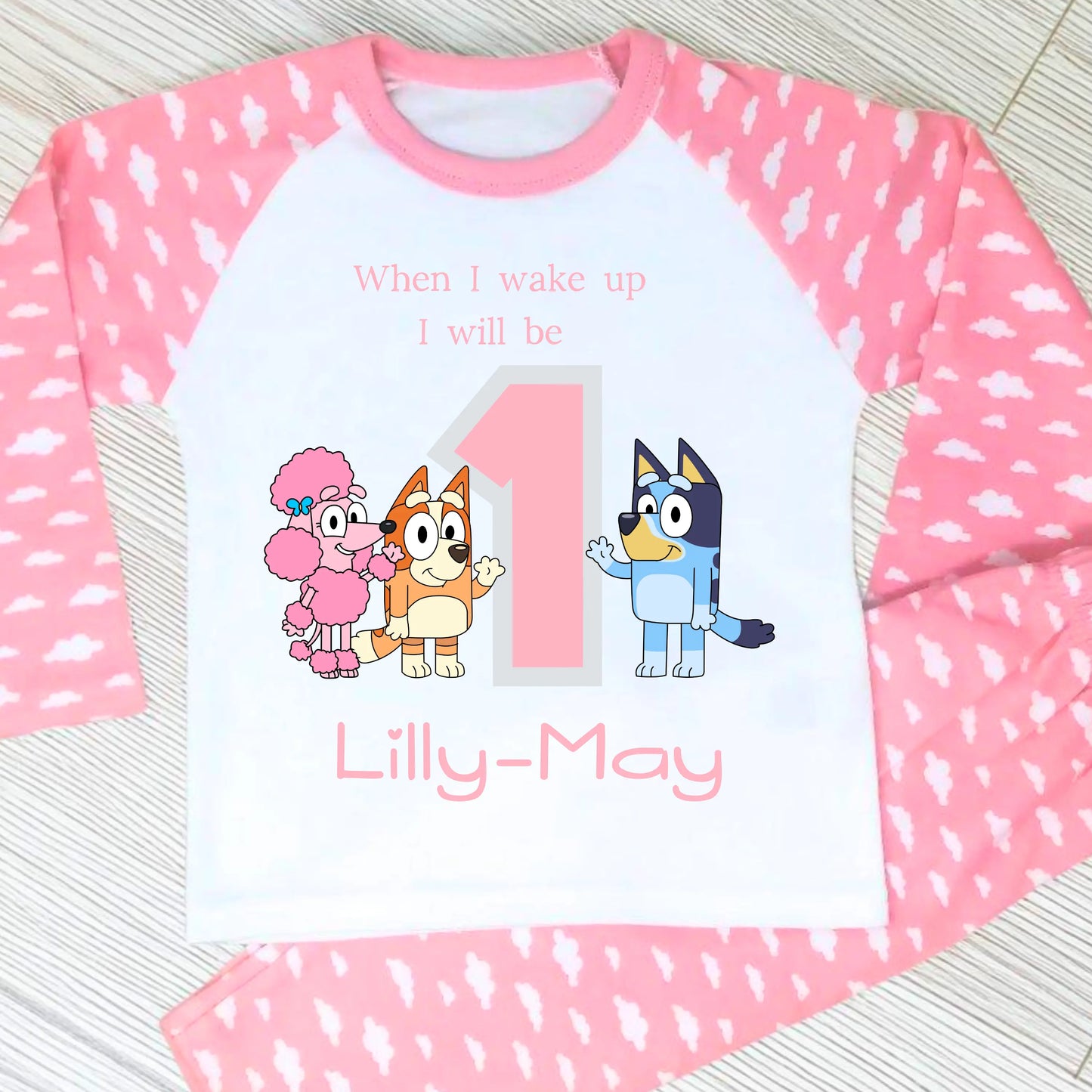 Personalised Girls Bluey, Bingo and Coco Birthday Pyjamas AishaBaileyDesigns
