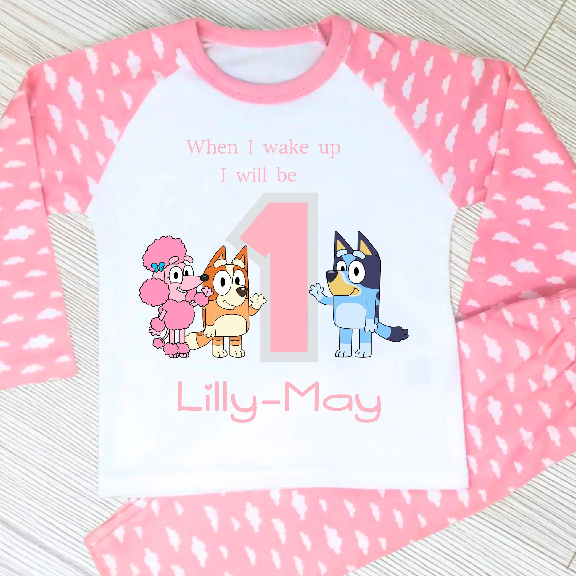 Personalised Girls Bluey, Bingo and Coco Birthday Pyjamas AishaBaileyDesigns