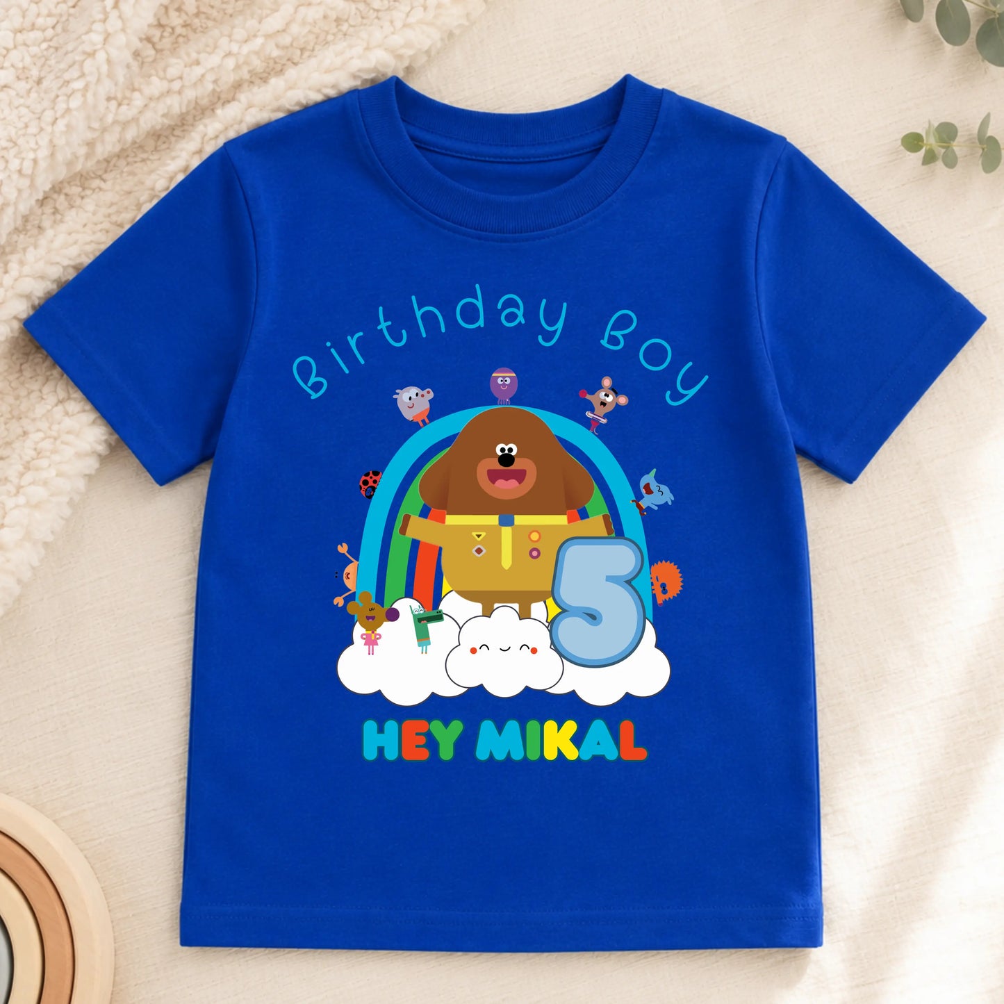 Boys Personalised Hey Duggee Birthday T-shirt AishaBaileyDesigns