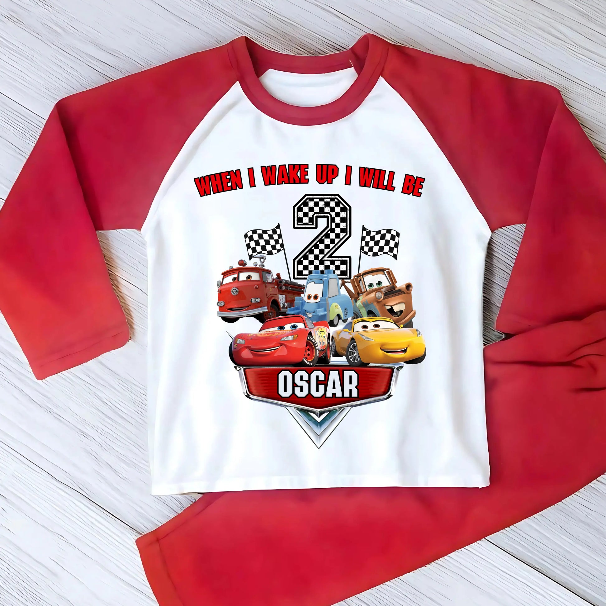 Personalised Cars Birthday Pyjamas for Boys AishaBaileyDesigns
