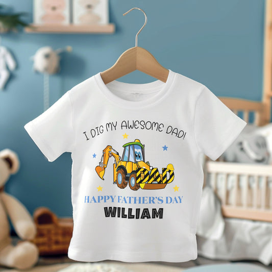Father's day t-shirt, father's day outfit, father's day construction, kids father's day, father's day gift