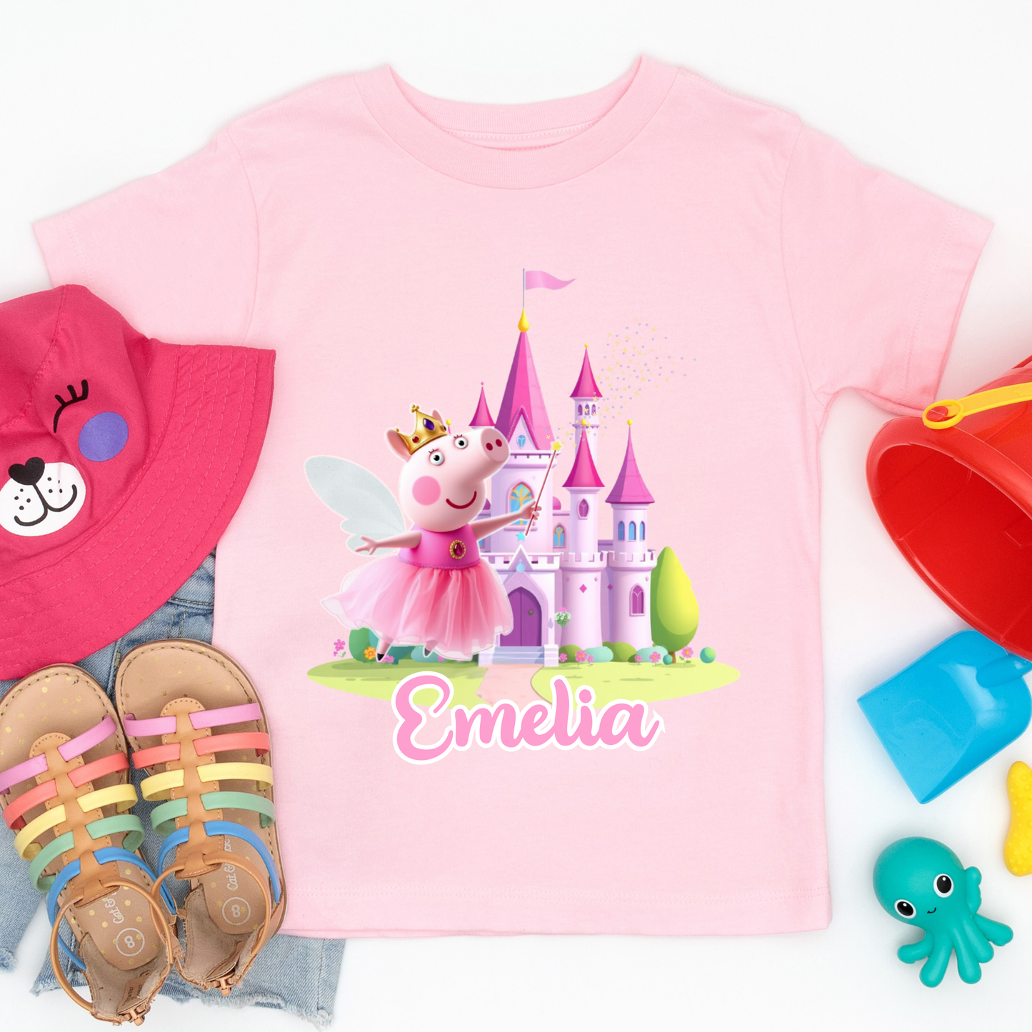 Peppa Pig personalised t-shirt, Peppa Pig Custom tee shirt, Peppa Pig Princess t-shirt with name, personalised peppa pig tshirt, peppa pig tee, custom peppa pig