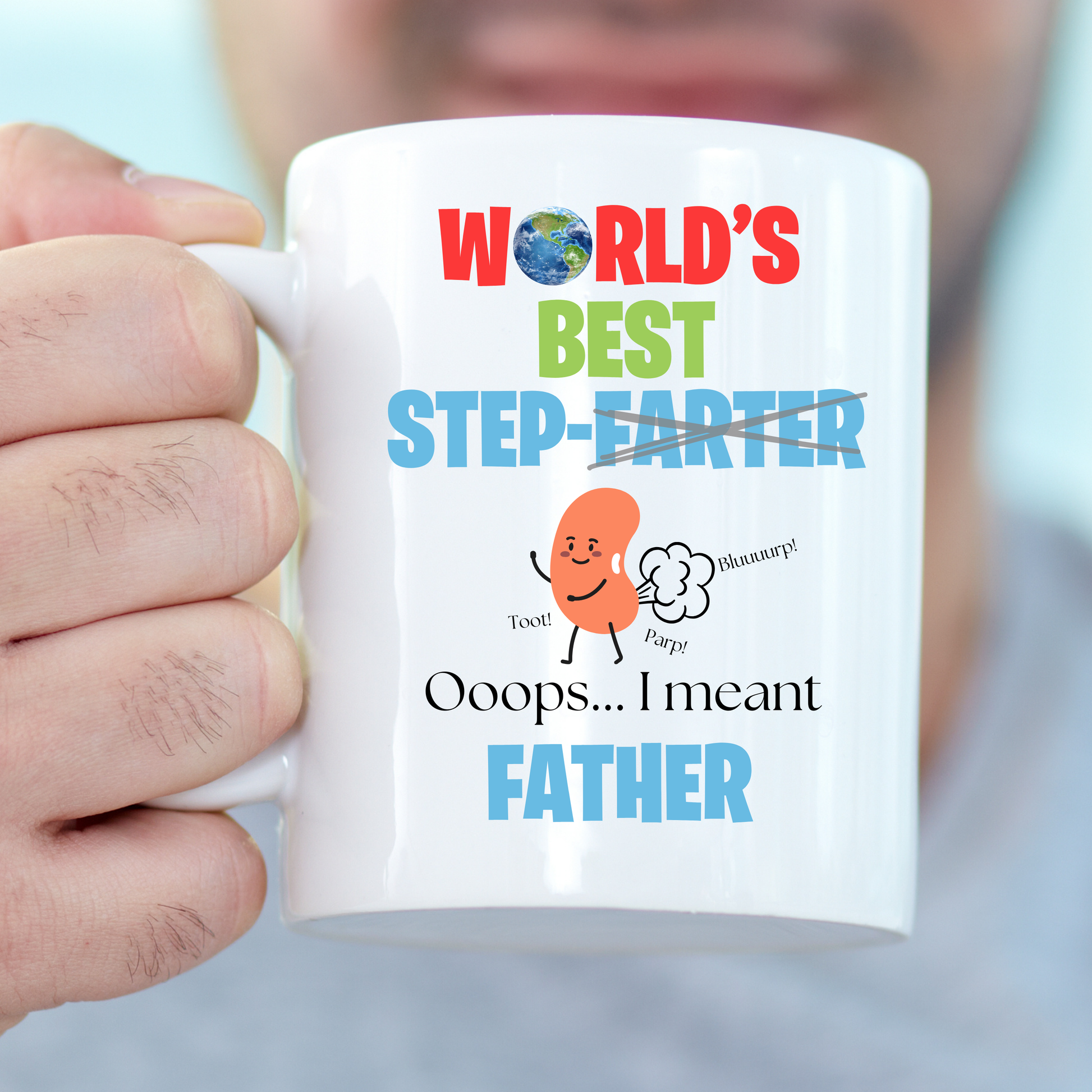 Personalised stepdad mug, world's best farter, stepdad gifts, unique gifts for stepdads, personalised stepdad mug