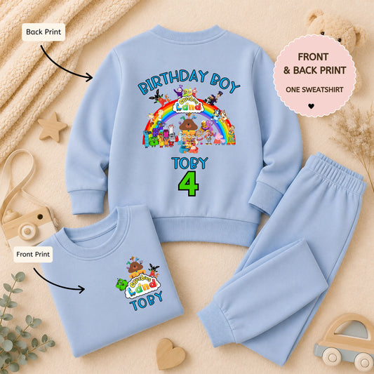 Personalised Birthday Loungewear Set for Boys – CBeebies Character Custom Outfit Sweatshirt & Joggers (Copy) AishaBaileyDesigns