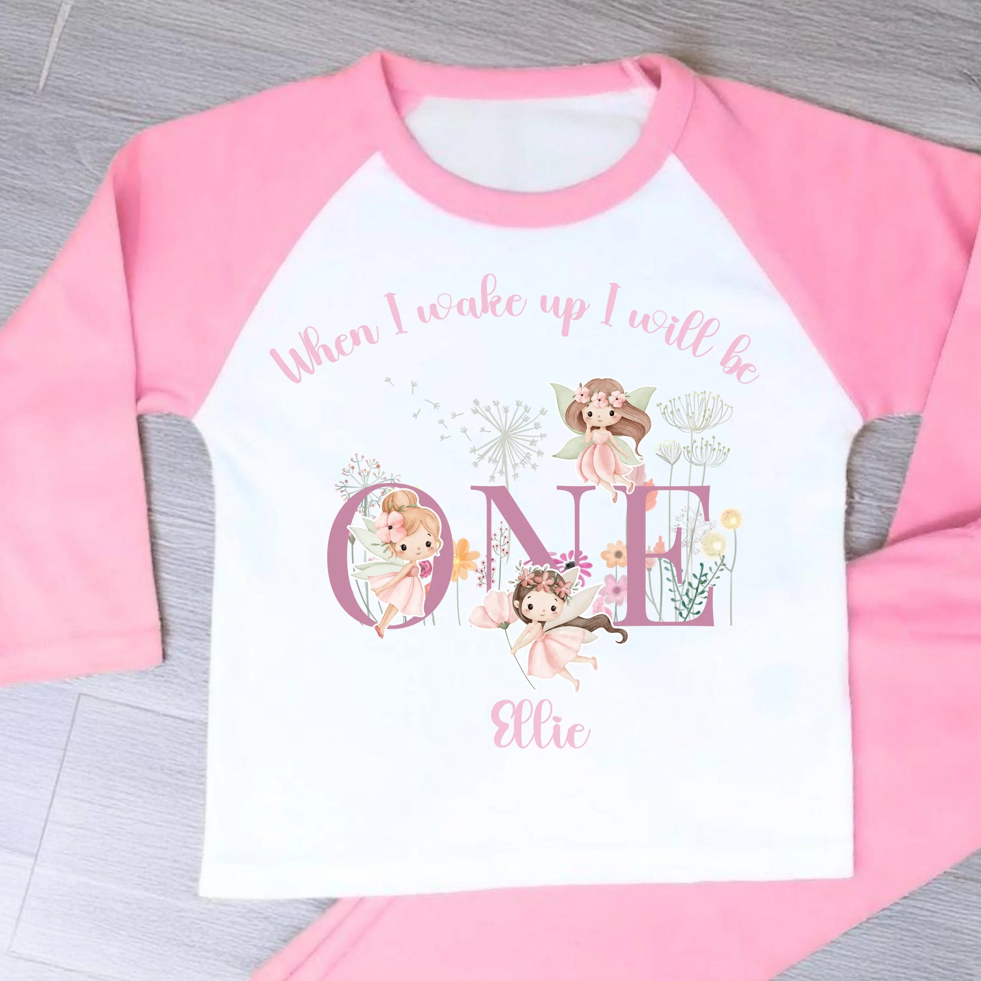 Personalised Fairy Garden Birthday Pyjamas for Girls – When I Wake Up Birthday PJs AishaBaileyDesigns