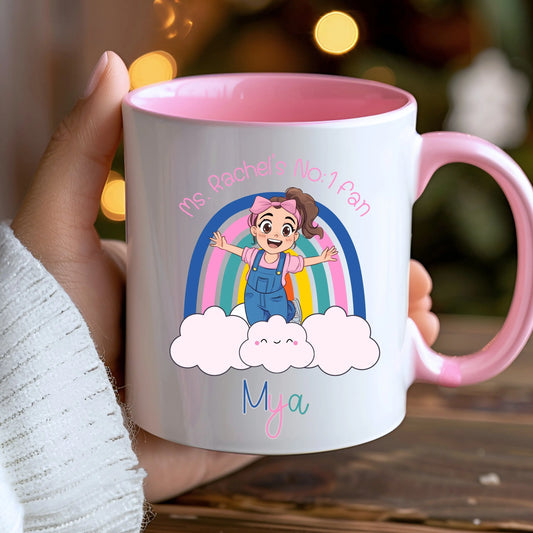 Ms Rachel Mug personalised for girls with custom name and message