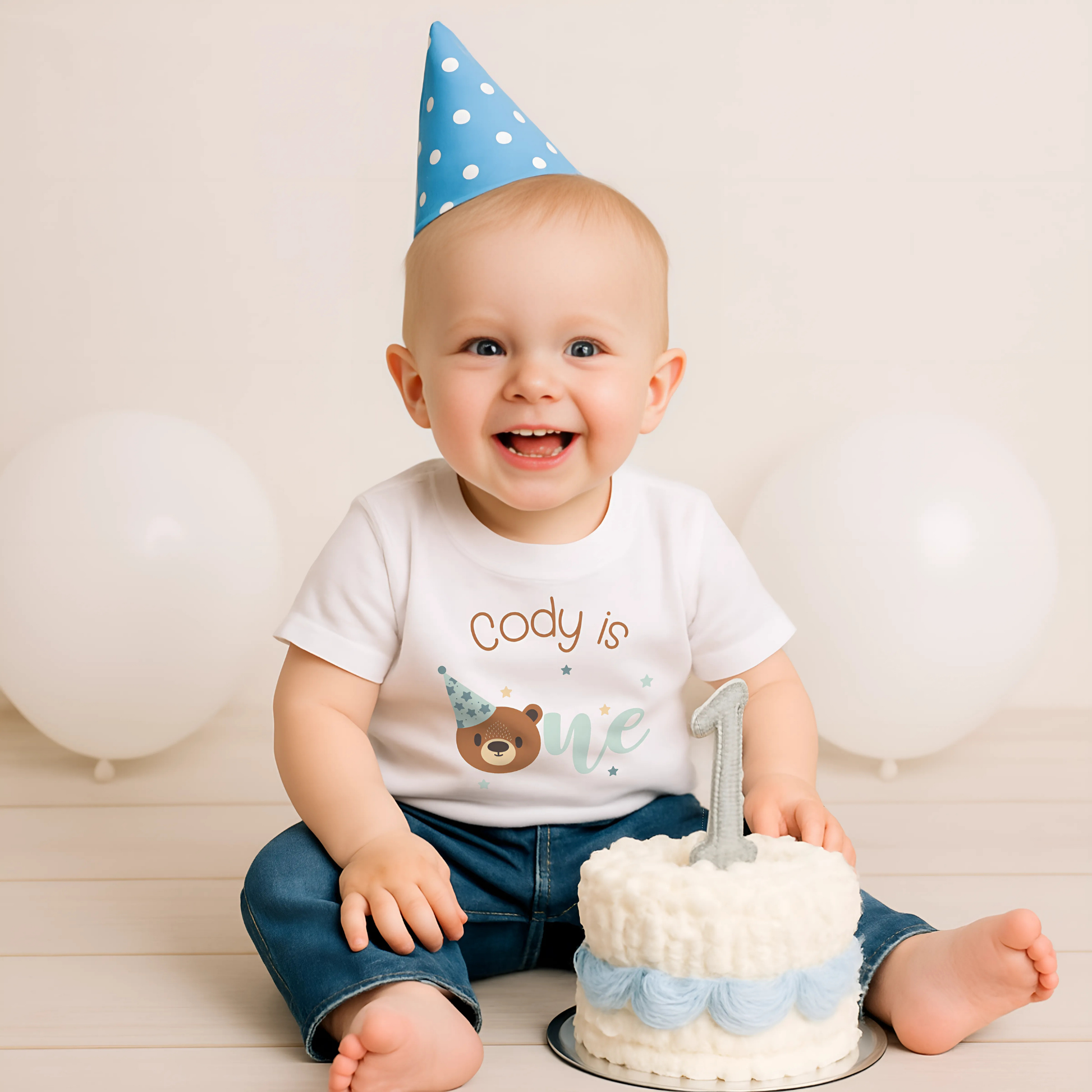 personalised 1st birthday t-shirt, teddy bear tee, toddler birthday top, birthday boy shirt, unique toddler gift