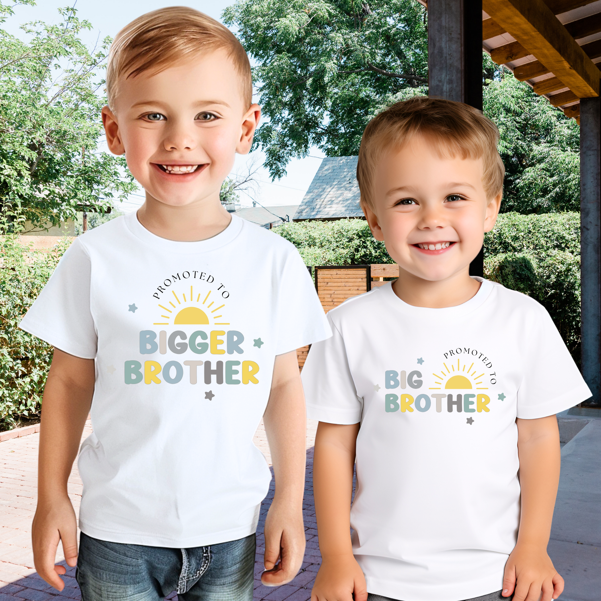 Baby Announcement Personalised T-Shirt: Promoted to Big Brother