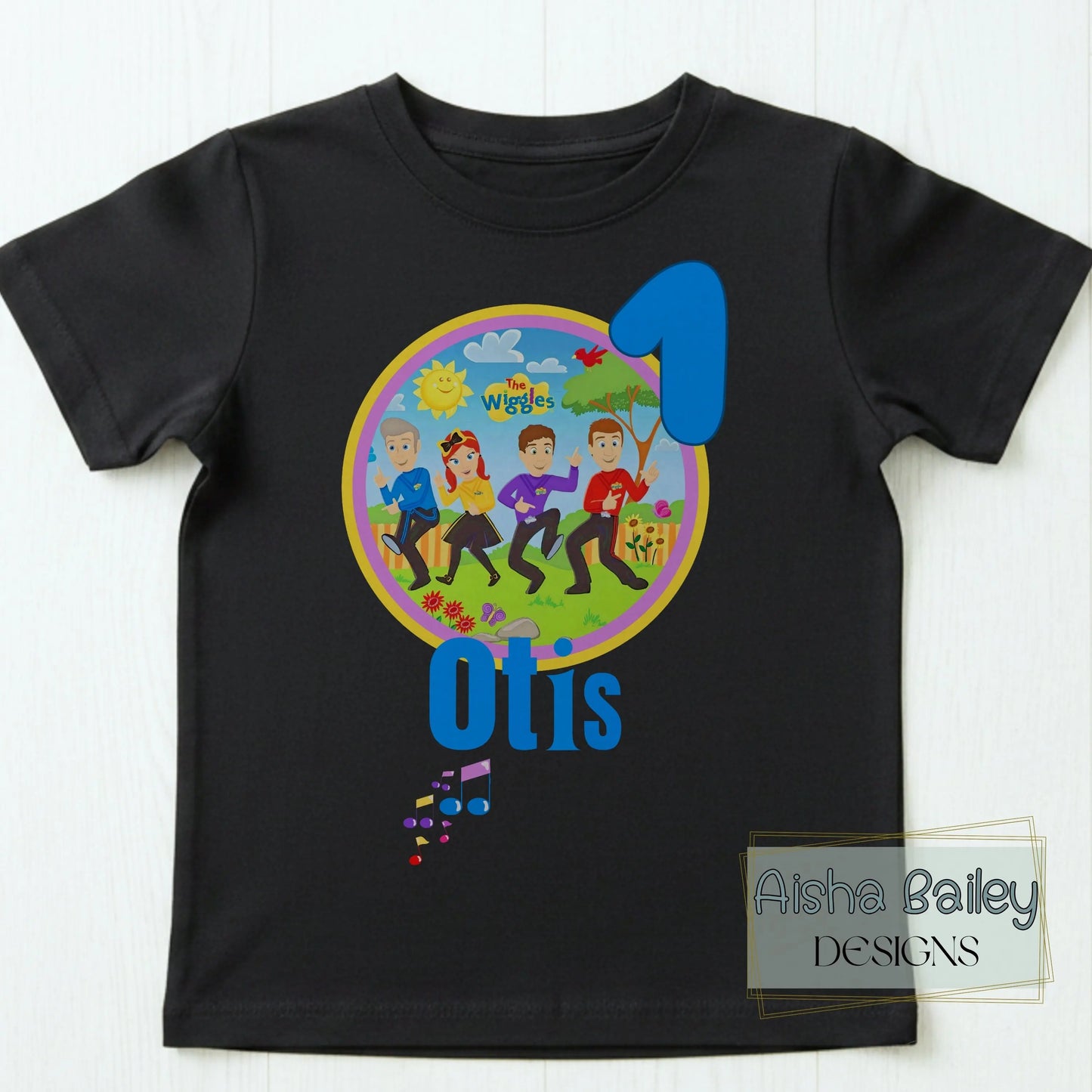 Wiggles birthday t-shirt, boys wiggles tshirt, personalised wiggles with name, custom wiggles birthday, toddler 1st 2nd 3rd birthday, custom birthday boy