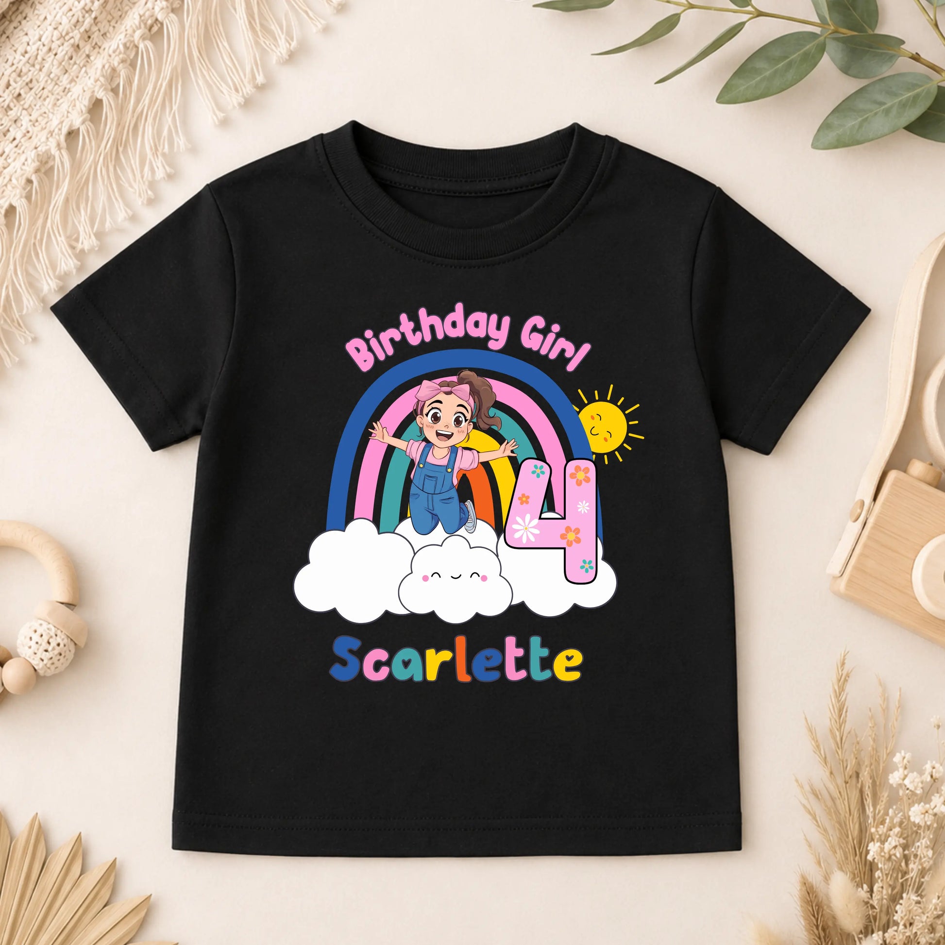Personalised Ms Rachel Birthday T-shirt for Girls  - any name and age AishaBaileyDesigns