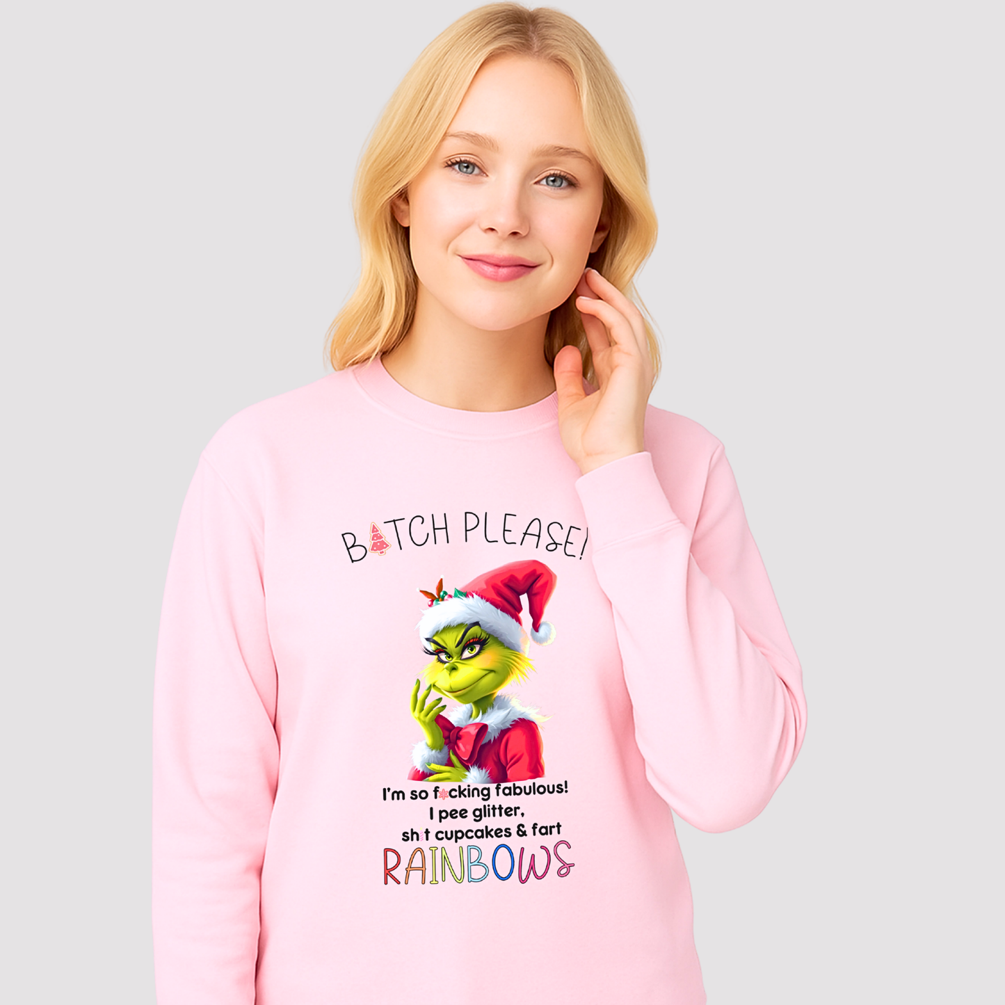 Adults Christmas Sweatshirt: Get festive and funny with this Adults Grinch Funny Sweatshirt. A cozy Christmas pullover with cheeky holiday humor, perfect for parties or gifting.