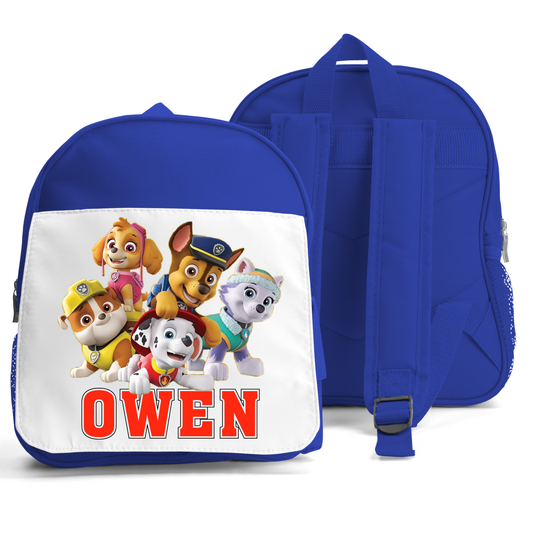 Personalised paw patrol backpack clearance