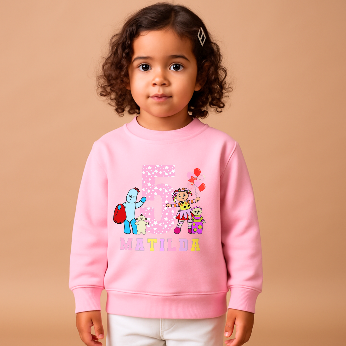 In the night garden birthday sweatshirt, custom name sweatshirt, personalised birthday jumper