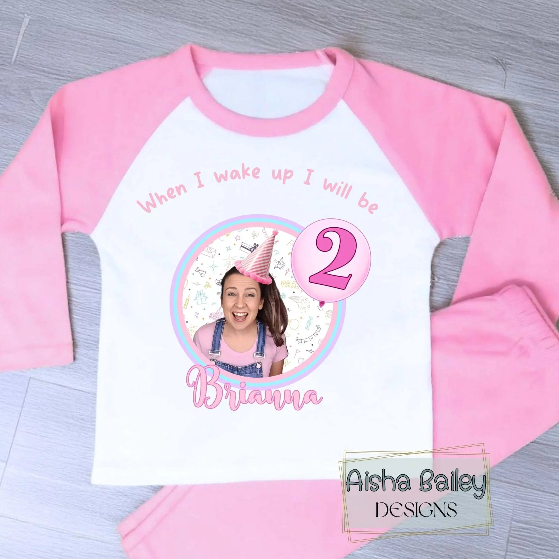 Ms Rachel Birthday Pyjamas: Personalised Ms Rachel Short Birthday Pyjamas for Girls with custom name and age,