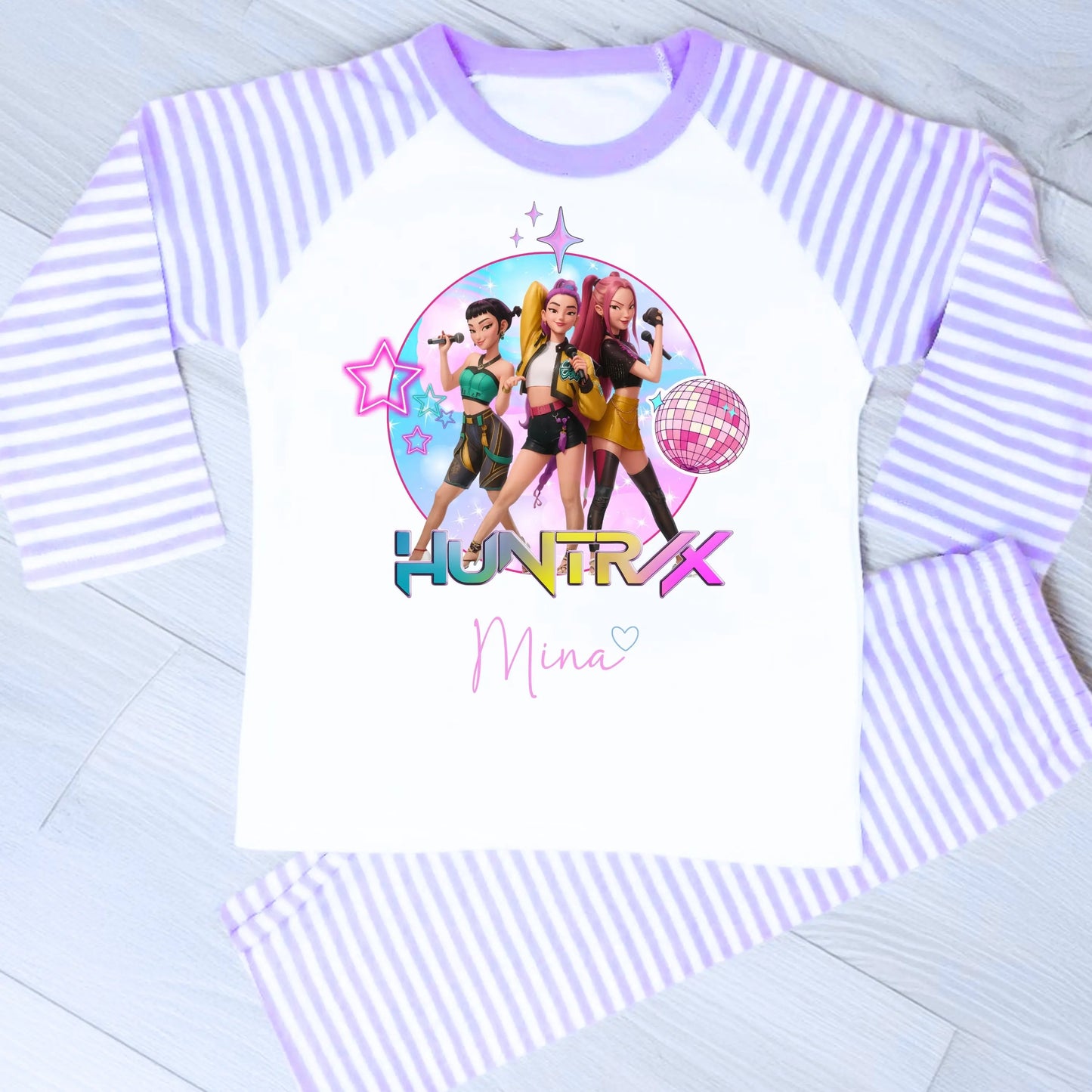 Girls Personalised Kpop Demon Hunters Pyjamas for Everyday Wear AishaBaileyDesigns
