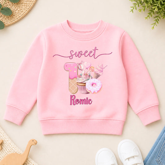 Personalised Girls Sweet One Birthday Sweatshirt - 1st Birthday Sweatshirt AishaBaileyDesigns