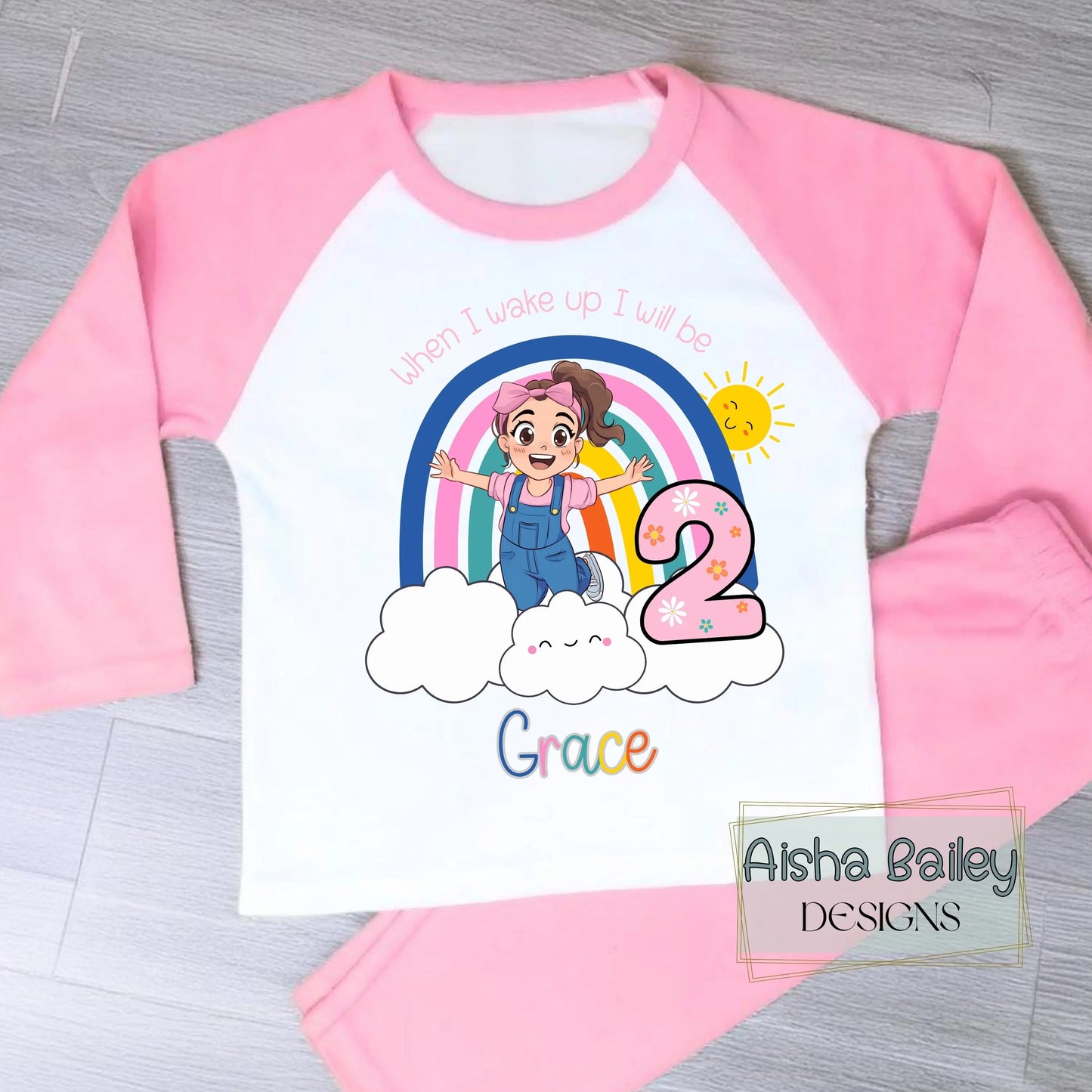 Ms Rachel Birthday Pyjamas, Personalised Ms Rachel Birthday Pjs, When I Wake up I Will be Ms Rachel, Ms Rachel birthday pyjamas, personalised ms rachel birthday pjs