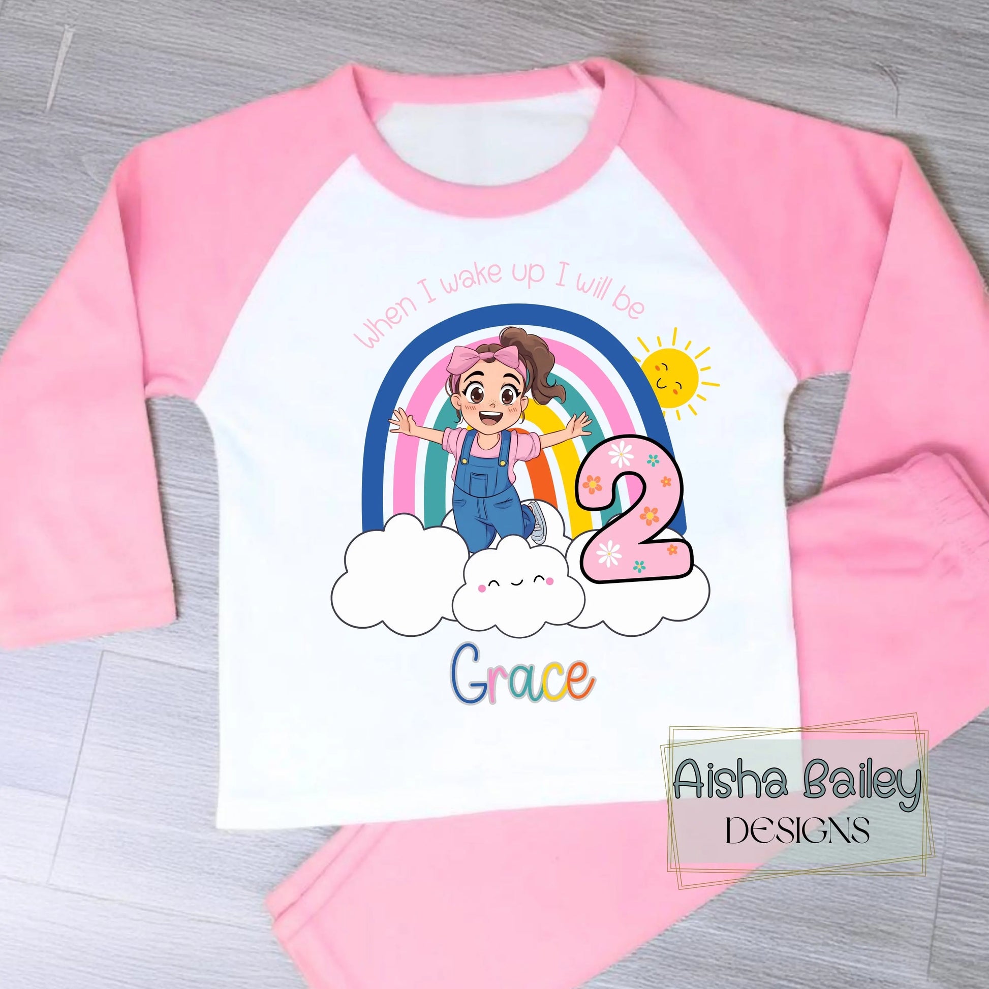 Ms Rachel Birthday Pyjamas, Personalised Ms Rachel Birthday Pjs, When I Wake up I Will be Ms Rachel, Ms Rachel birthday pyjamas, personalised ms rachel birthday pjs