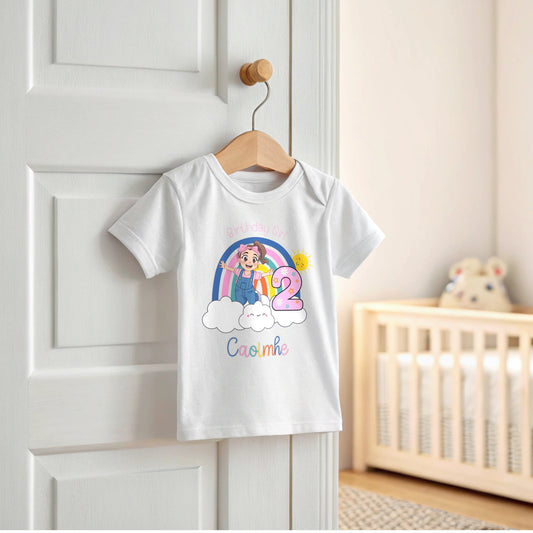 Ms Rachel Birthday T-shirt - Girls' Personalised Ms Rachel Birthday Top, Personalised ms rachel, Custom Ms Rachel top, birthday ms Rachel