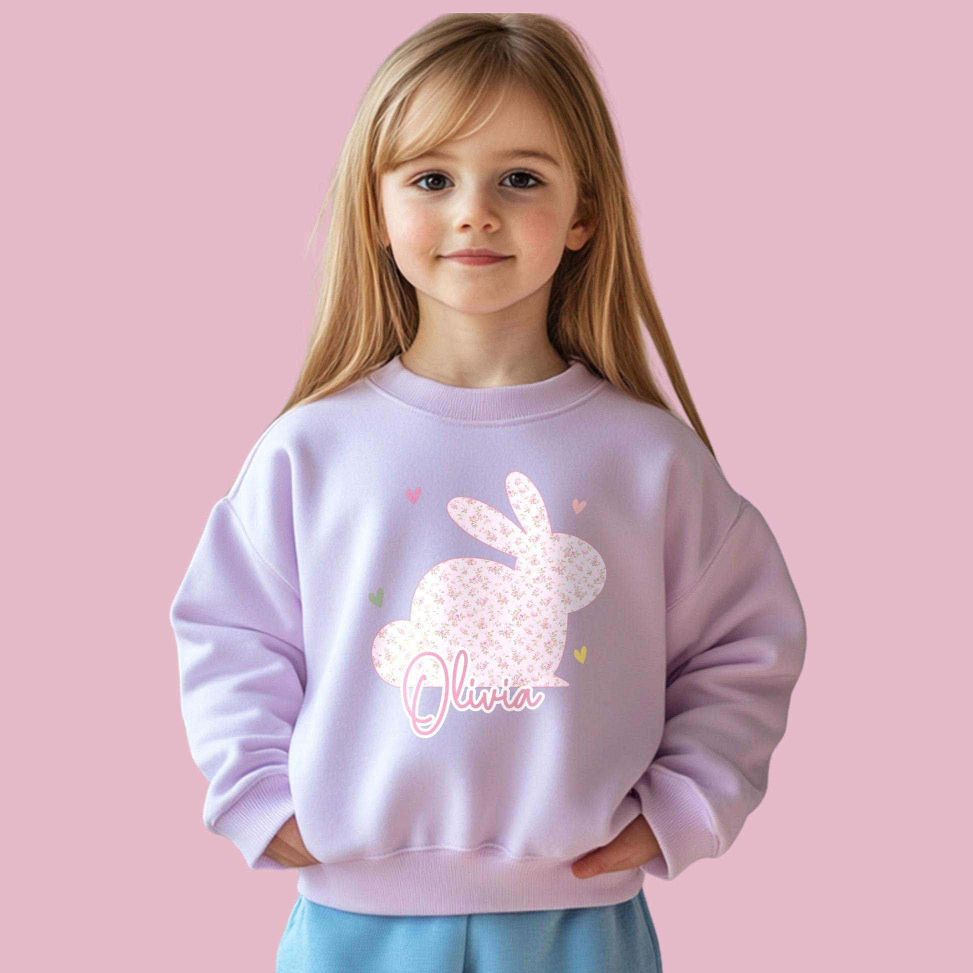 Easter Sweatshirt - Personalised Children's Easter Outfit, matching siblings easter, kids easter top, personalised easter jumper, family matching easter