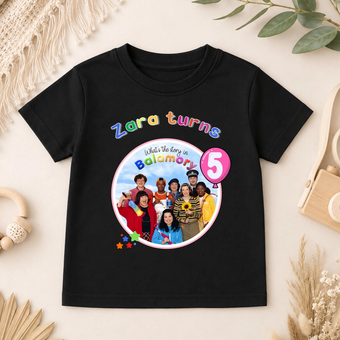Girls Personalised Balamory Birthday T-Shirt AishaBaileyDesigns