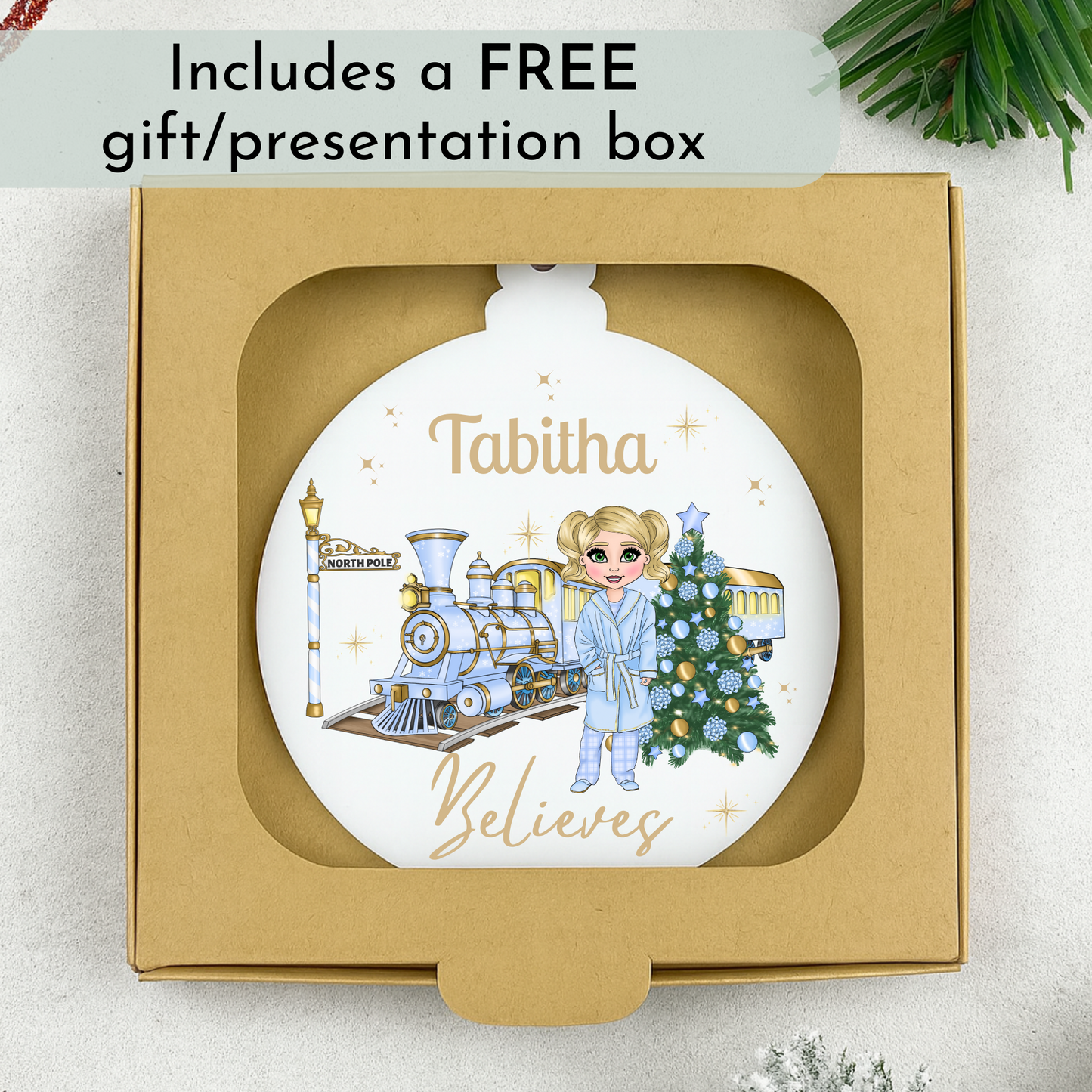 Personalised Christmas Ornament, Christmas Tree decoration custom, Gift for kids, unique christmas gift