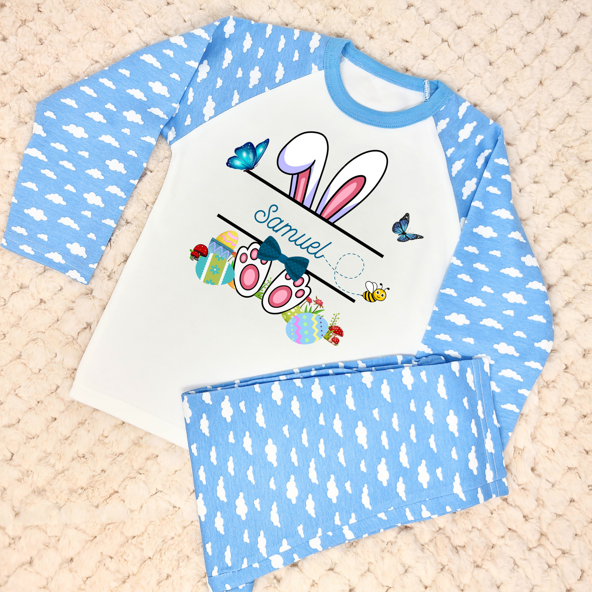 Easter Personalised Pjs For Toddlers Easter Pyjamas: Boys Split