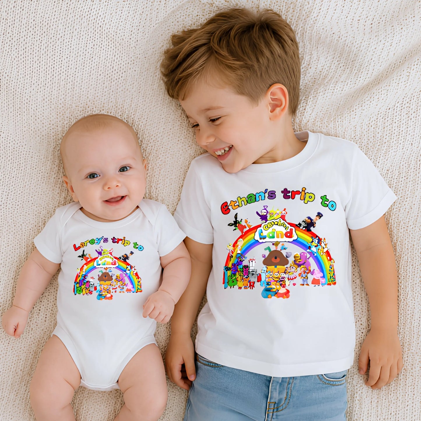 Personalised CBeebies Land Family Matching T Shirts & Baby Bodysuits for Adults, Children & Babies AishaBaileyDesigns