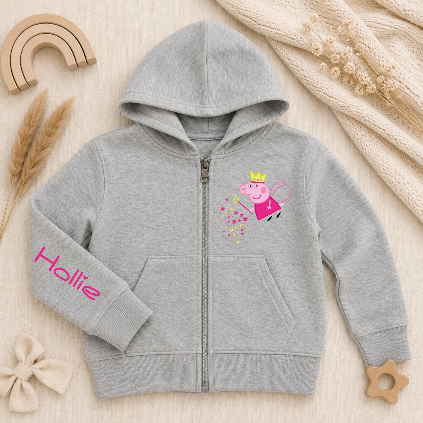 Girls Personalised Peppa Pig Hoodie for Everyday Wear AishaBaileyDesigns
