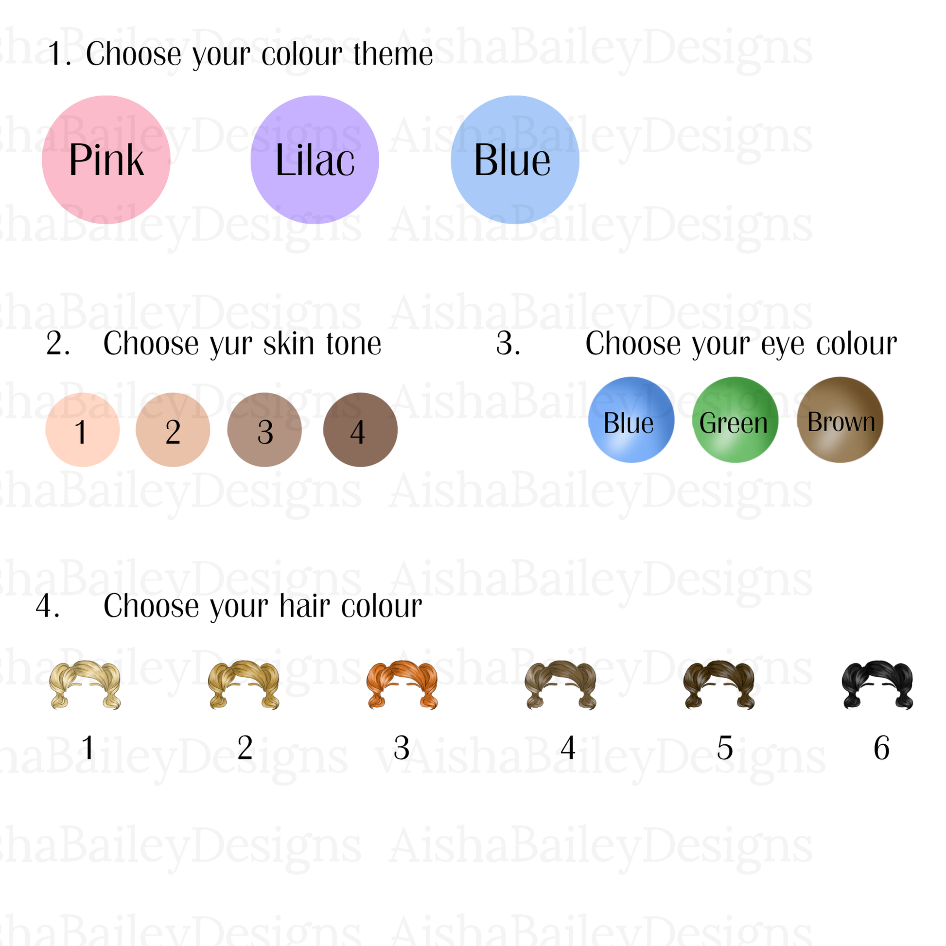 Selection sheet of features