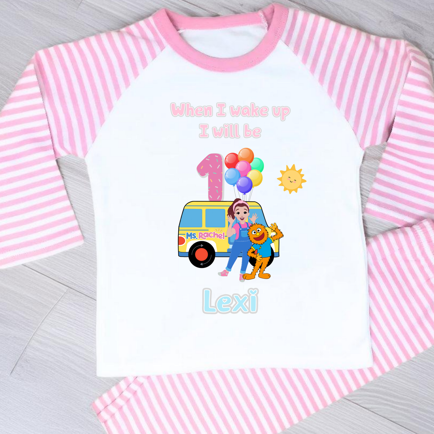 Ms Rachel Birthday Pyjamas, Girls Ms Rachel, Miss Rachel personalised, personalised ms rachel, ms Rachel birthday ideas