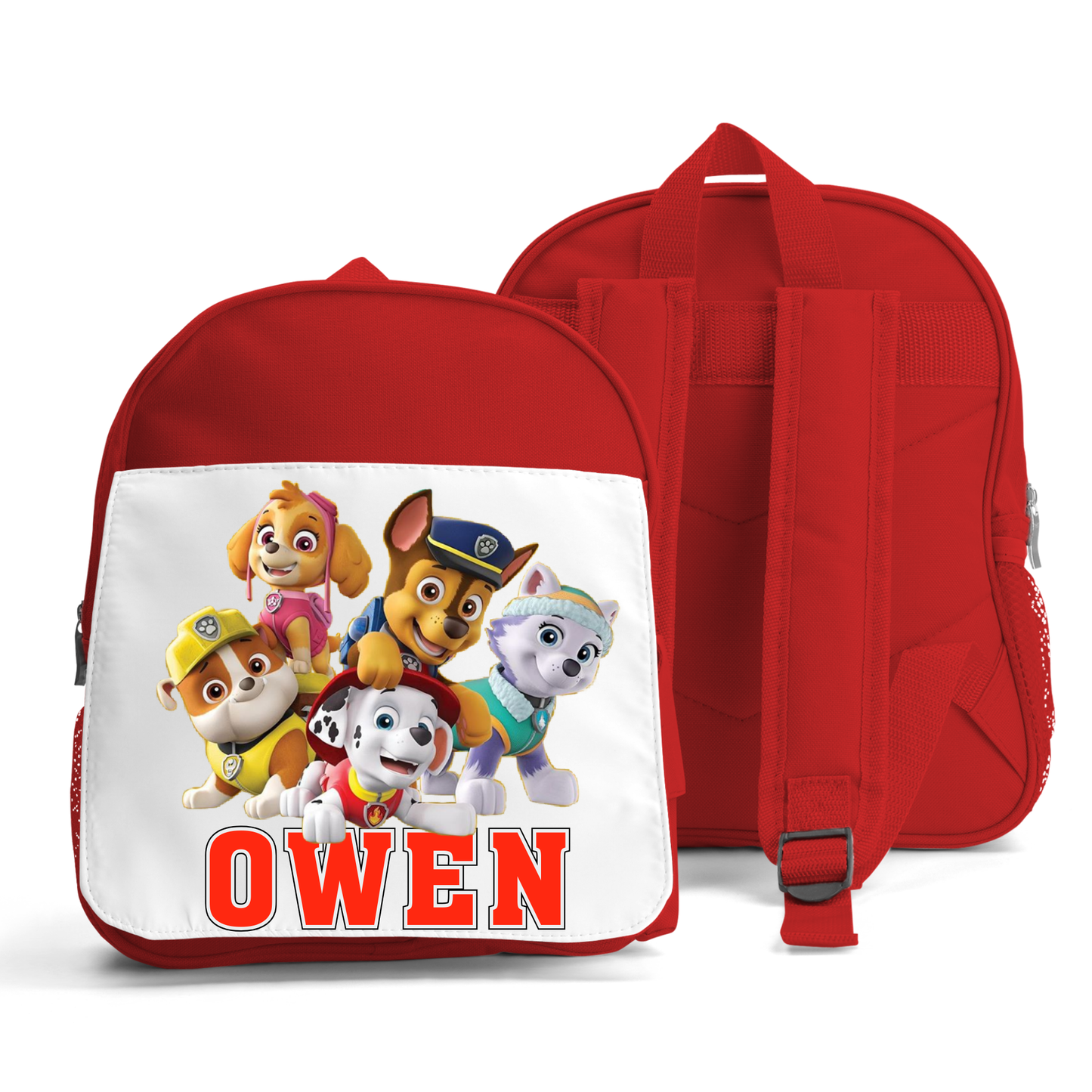 Boys personalised paw patrol bag, personalised backpack paw patrol