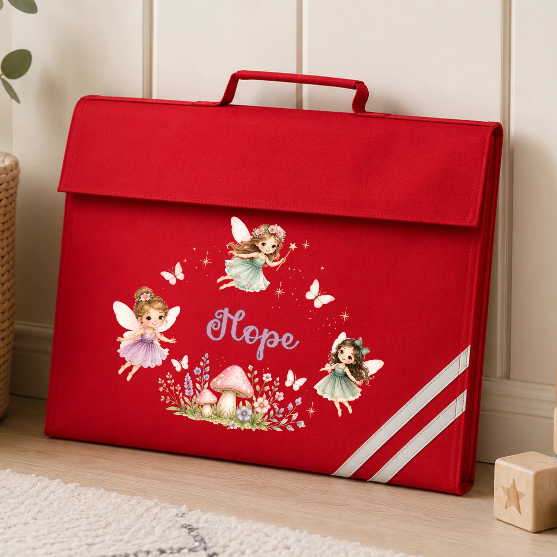 Personalised Back to School Book Bag for Girls | Custom Kids Fairy Bag AishaBaileyDesigns