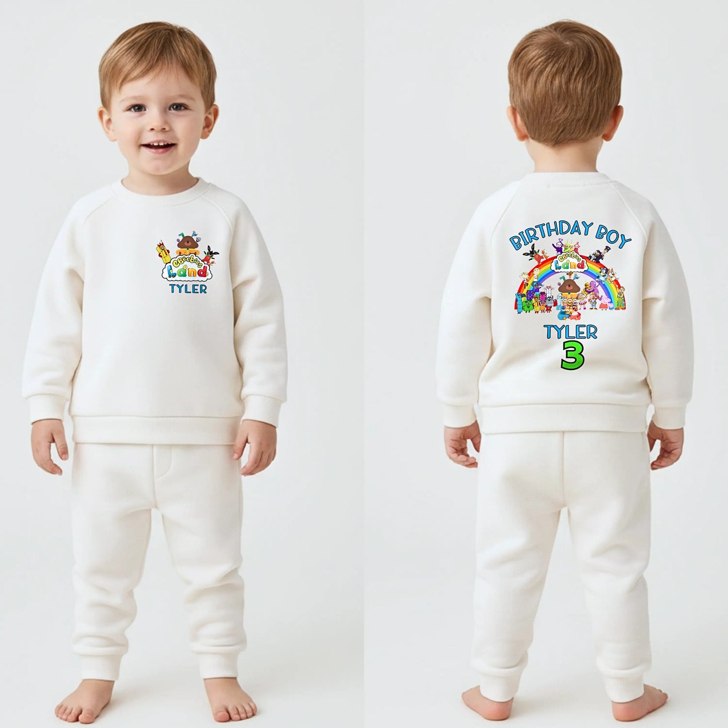 Personalised Birthday Loungewear Set for Boys – CBeebies Character Custom Outfit Sweatshirt & Joggers (Copy) AishaBaileyDesigns