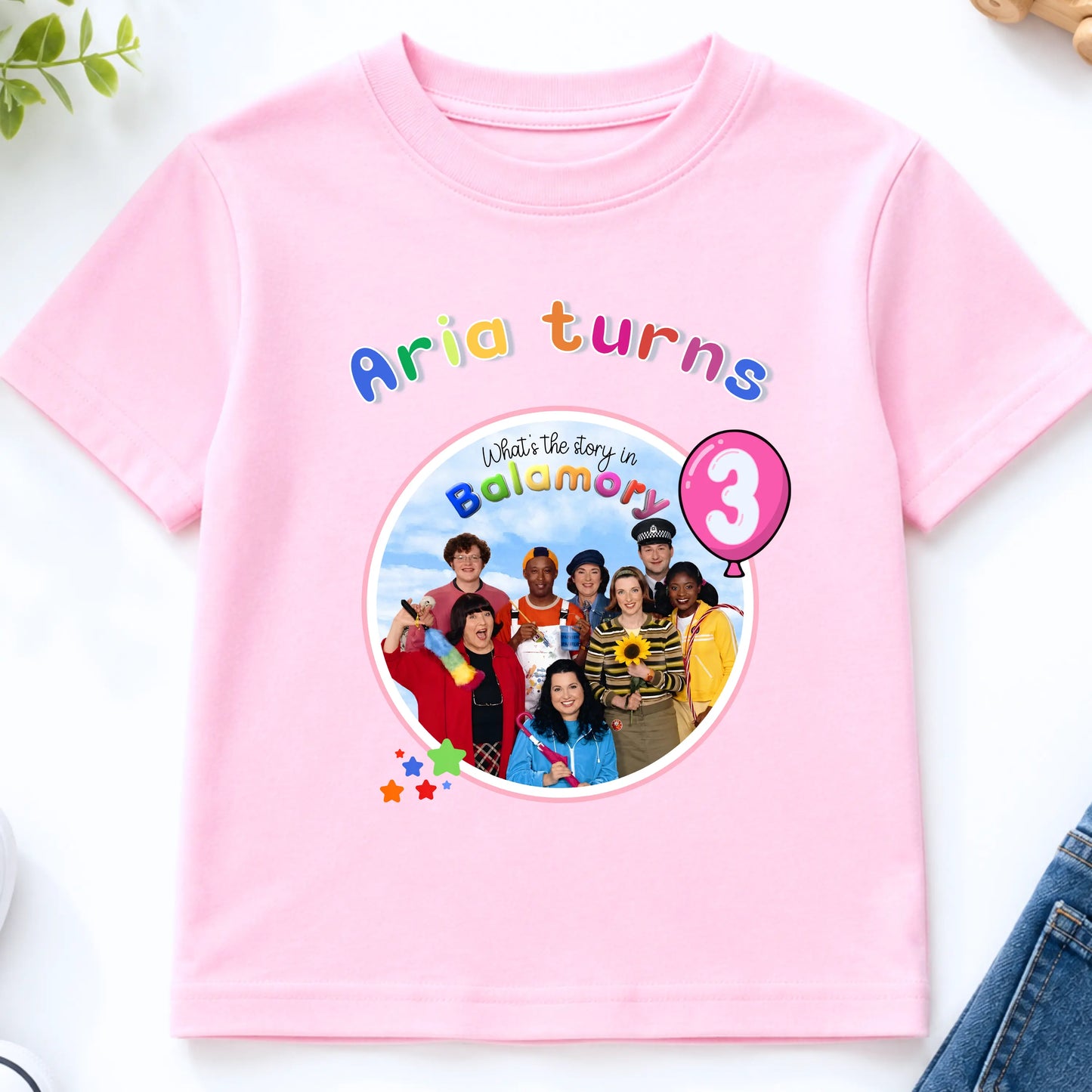 Girls Personalised Balamory Birthday T-Shirt AishaBaileyDesigns