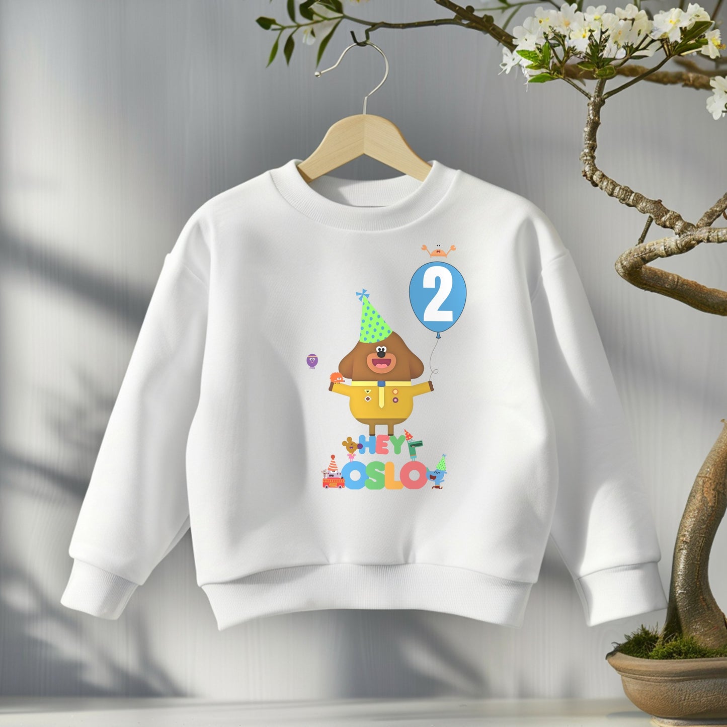 Hey Duggee birthday sweatshirt - Boys Hey Duggee Personalised Birthday Sweatshirt, hey duggee birthday sweatshirt, hey duggee blue jumper, hey duggee toddler outfit