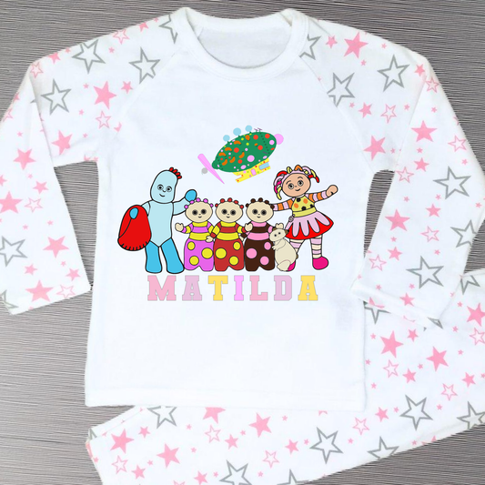 Personalised In the Night Garden pyjamas, when i wake up in the night garden, kids cbeebies pajamas, birthday pjs, iggle piggle pjs, upsy daisy pjs