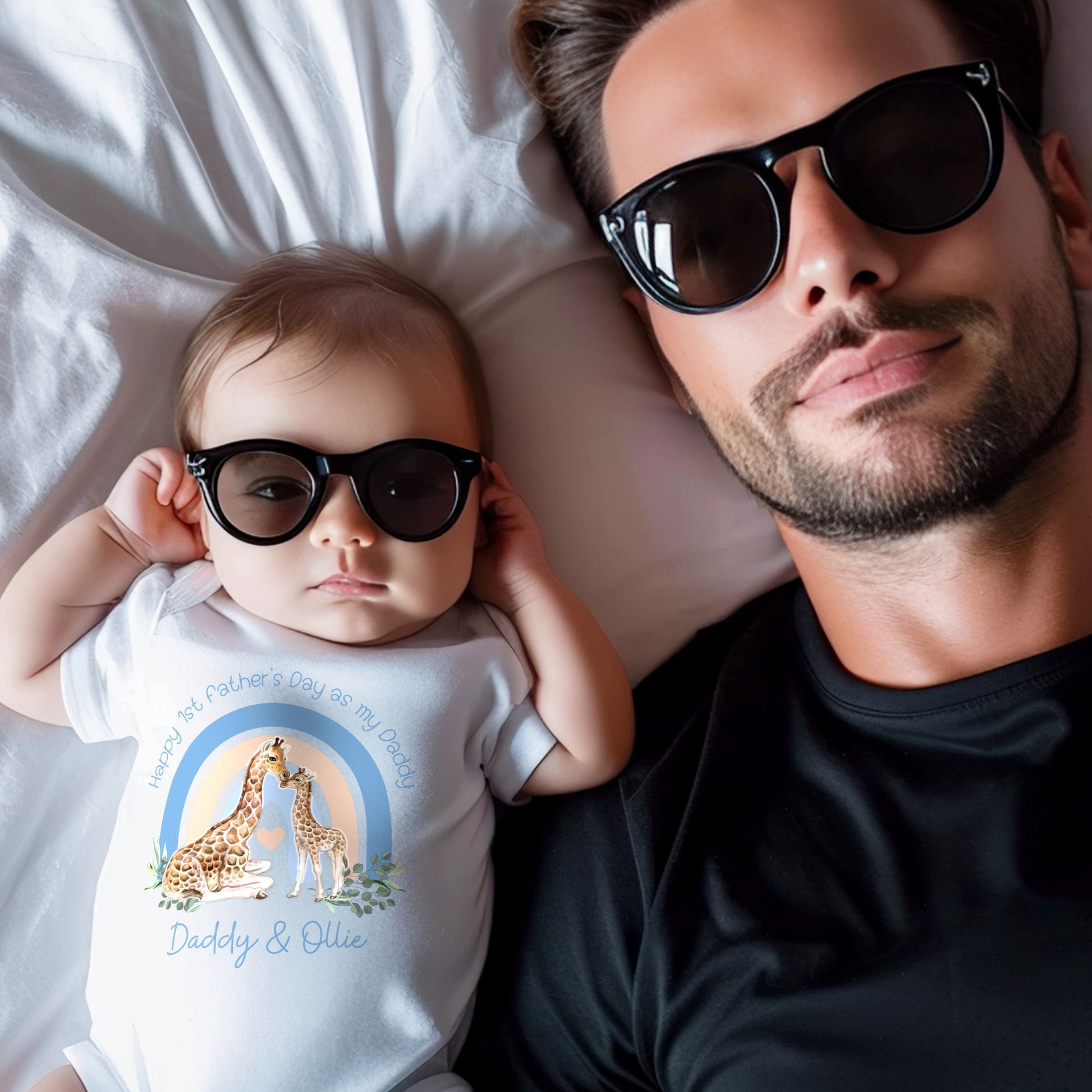 1st Father's Day sleepsuit, fathers day gift, 1st father's day outfit, baby 1st fathers day, first fathers day onsie, baby father day outfit